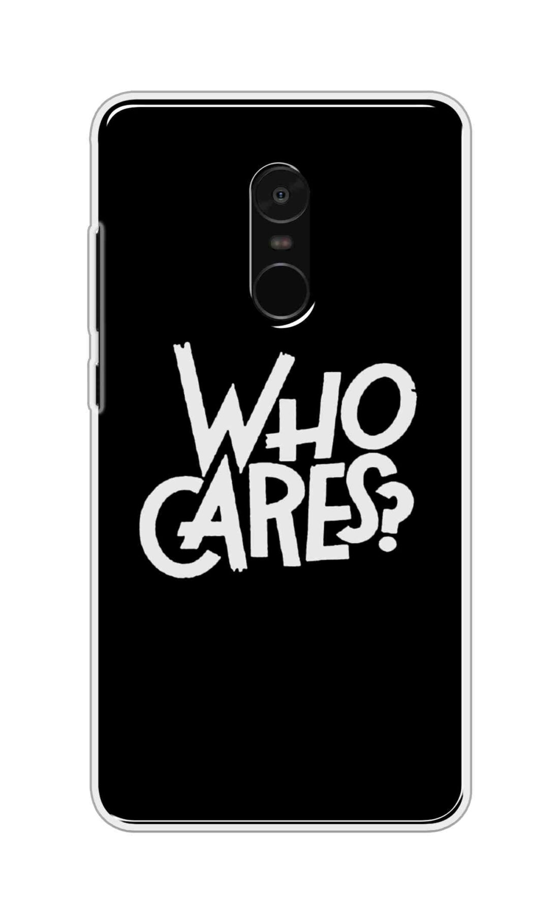 Coberta Back Cover For Xiaomi Redmi Note 4 Back Cover Stylish Case - Who Cares Texts in Black Design D11066