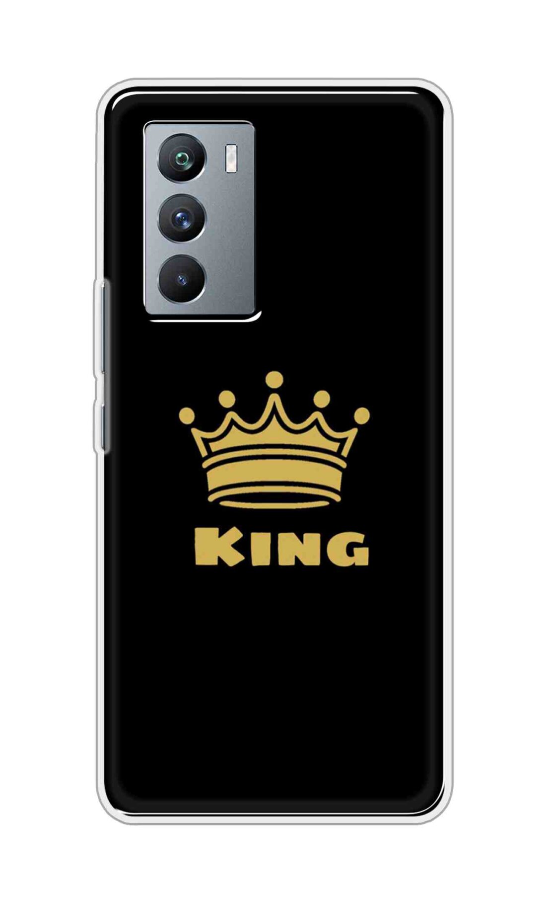 Coberta Back Cover For iQOO 9 SE 5G Back Cover Stylish Case - King Texts in Black Design D11092