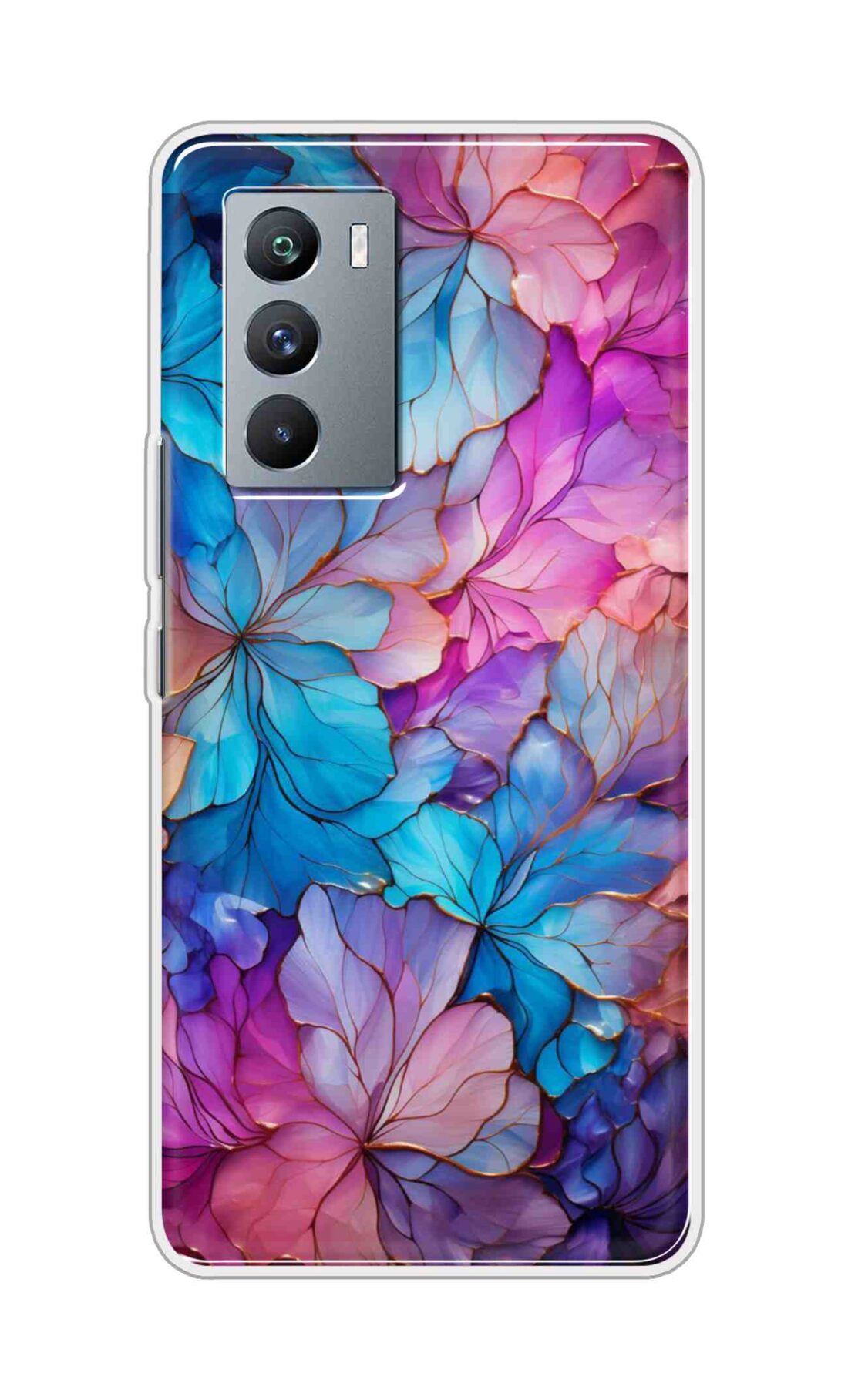Coberta Back Cover For iQOO 9 SE 5G Back Cover Stylish Case - Multicolour Asthetic Flowers Design D16480