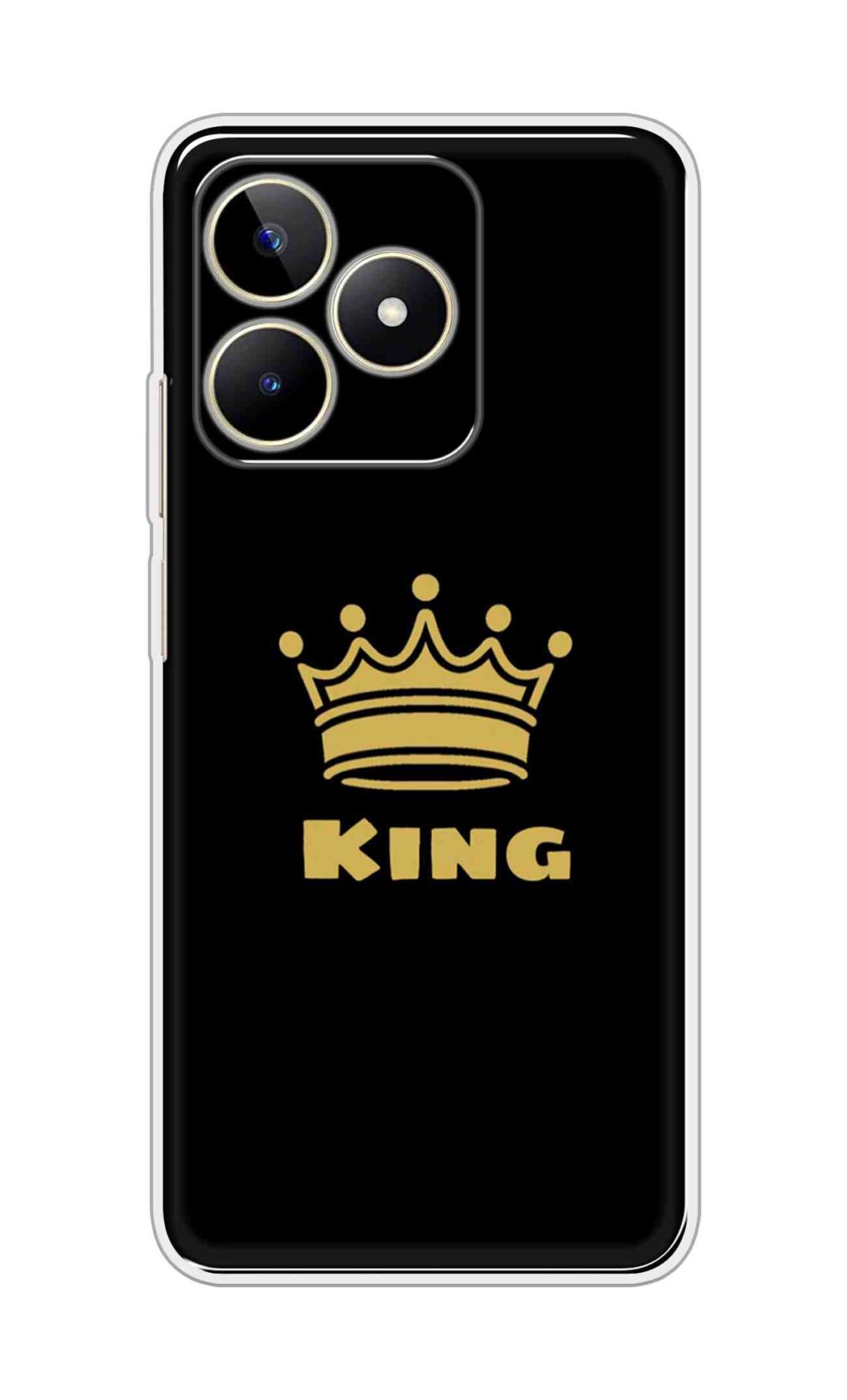 Coberta Back Cover For Realme Narzo N53 Back Cover Stylish Case - King Texts in Black Design D11092