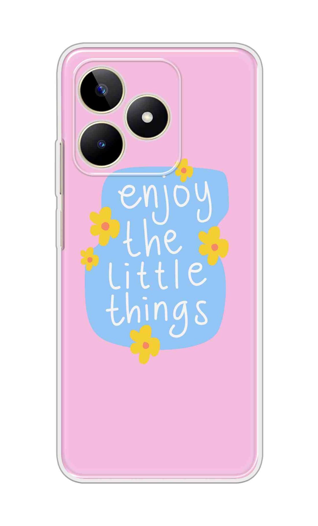 Coberta Back Cover For Realme Narzo N53 Back Cover Stylish Case - Enjoy the Little Things in Pink Design D16504