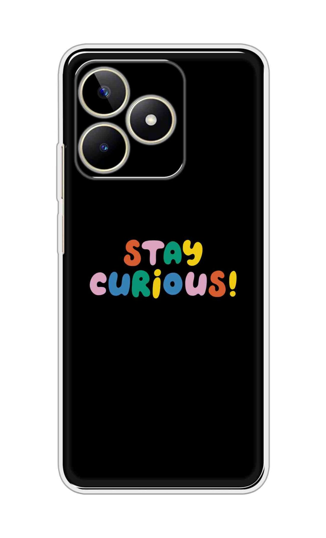 Coberta Back Cover For Realme Narzo N53 Back Cover Stylish Case - Stay Curious in Black Design D16515