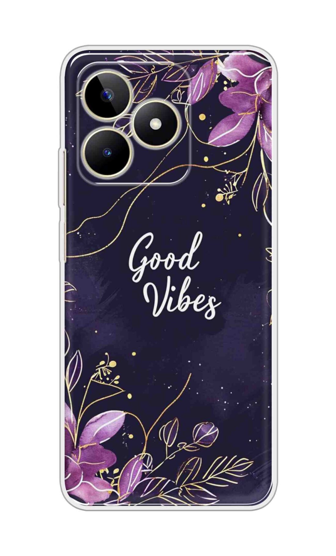 Coberta Back Cover For Realme Narzo N53 Back Cover Stylish Case - Good Vibes in Flowers Design D16517