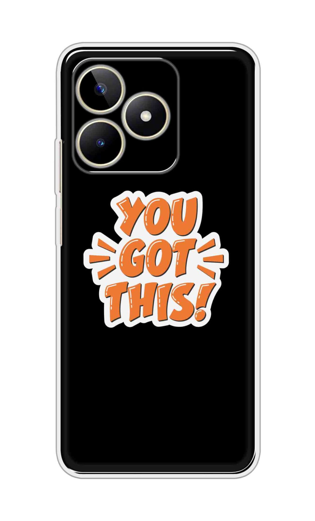 Coberta Back Cover For Realme Narzo N53 Back Cover Stylish Case - You Got This in Black Design D16649