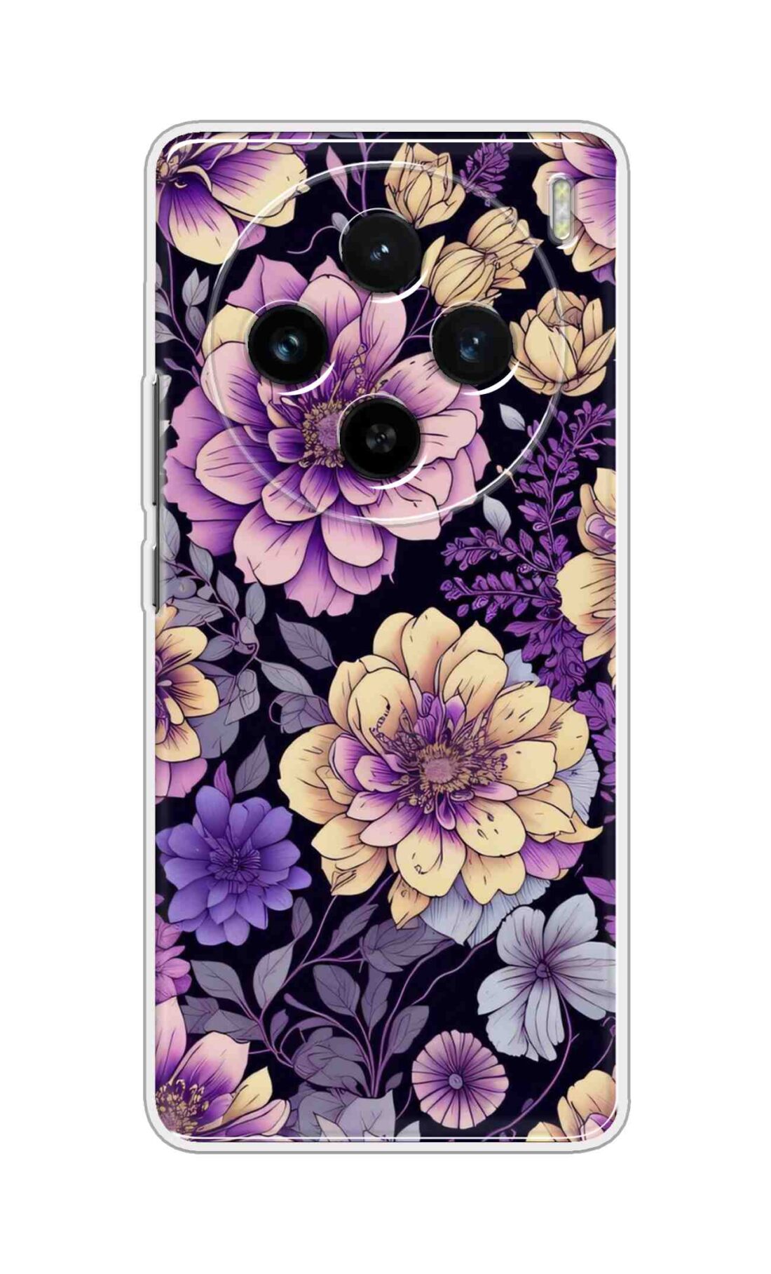 Coberta Back Cover For Vivo X100 5G Back Cover Stylish Case - Pink and Yellow Lotus Flowers Design D16263