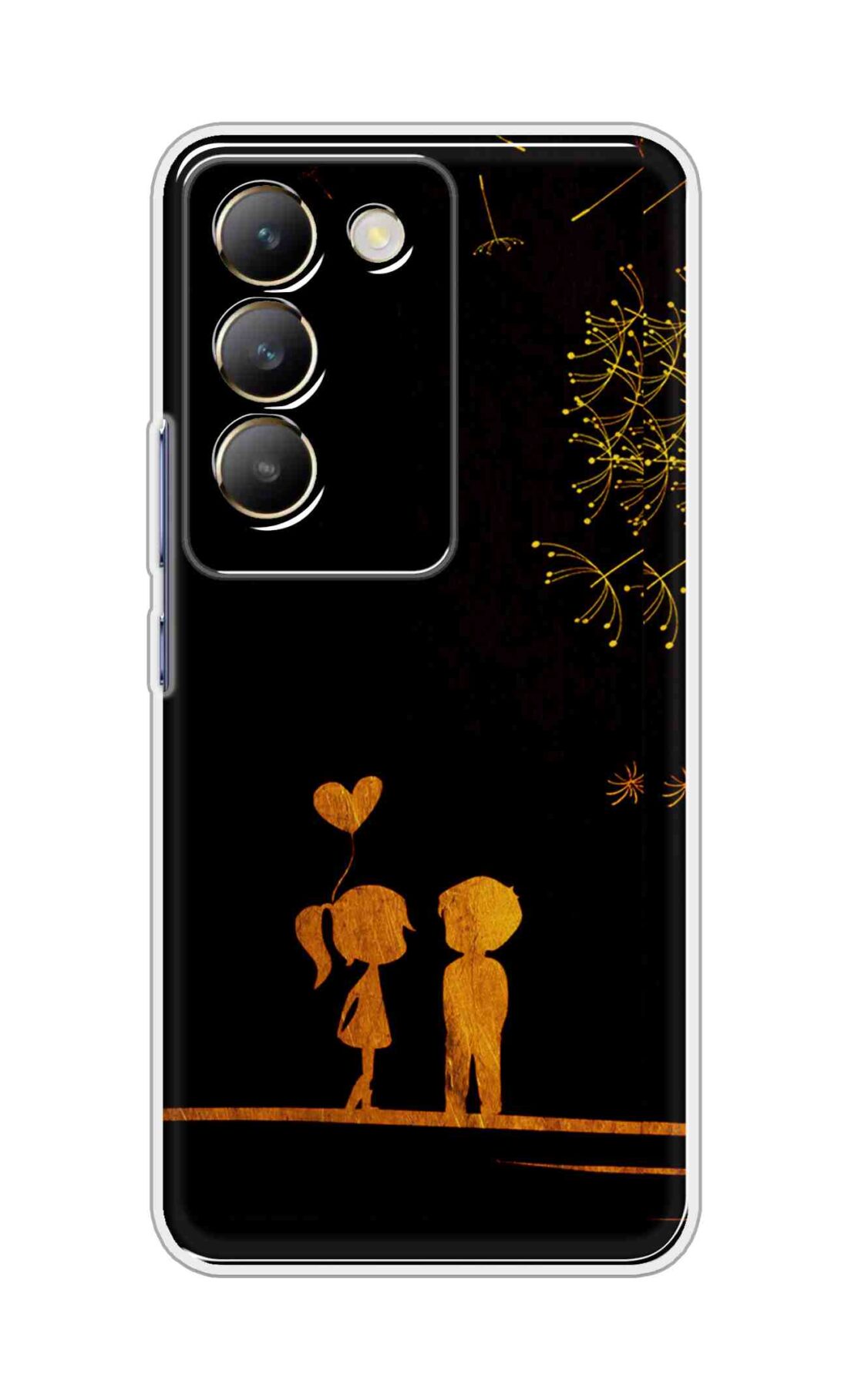 Coberta Back Cover For Realme 14x 5G Back Cover Stylish Case - Girl and Boy Love in Black Design D11017