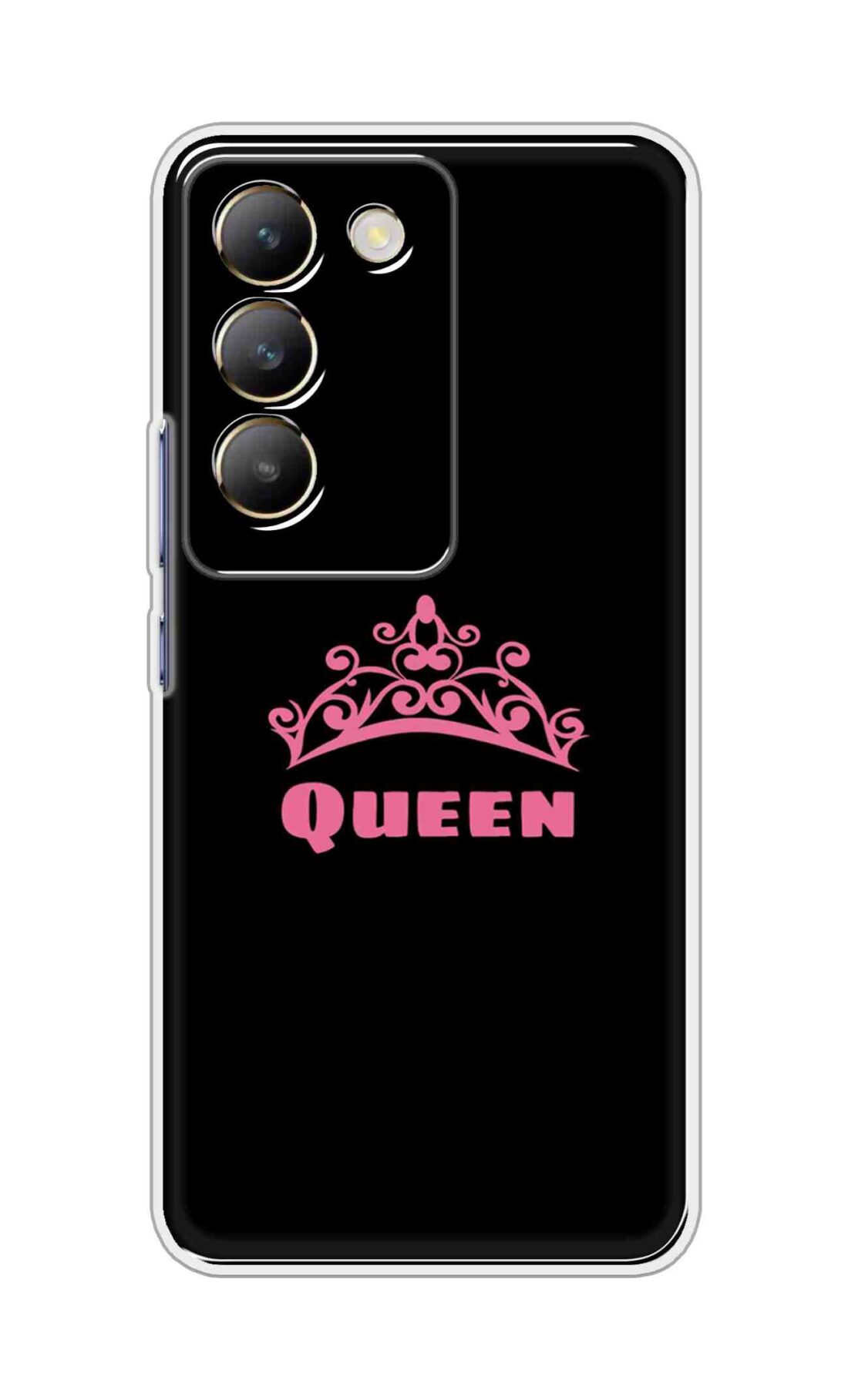 Coberta Back Cover For Realme V60 Pro Back Cover Stylish Case - Queen Texts in Black Design D11091