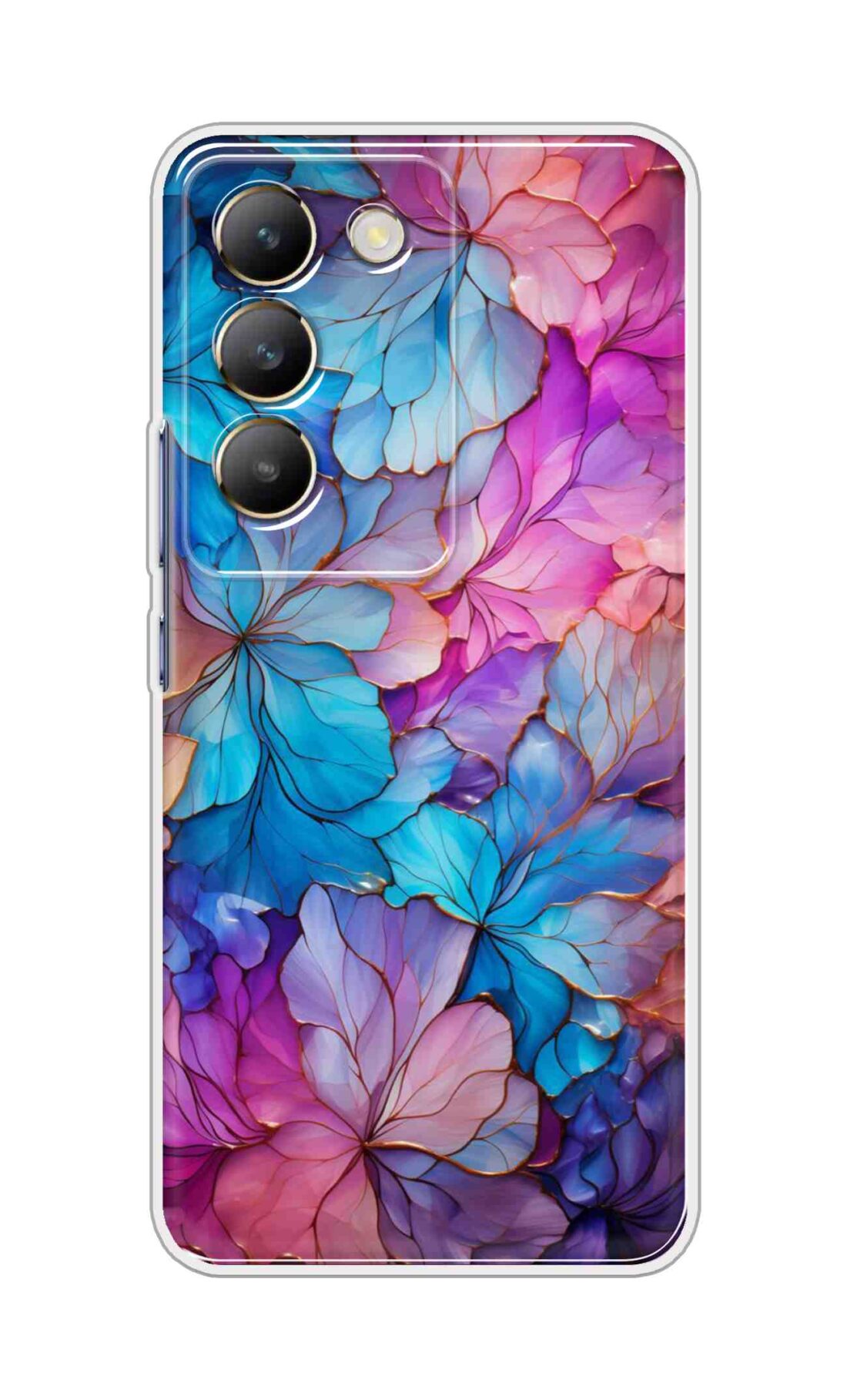 Coberta Back Cover For Realme V60 Pro Back Cover Stylish Case - Multicolour Asthetic Flowers Design D16480