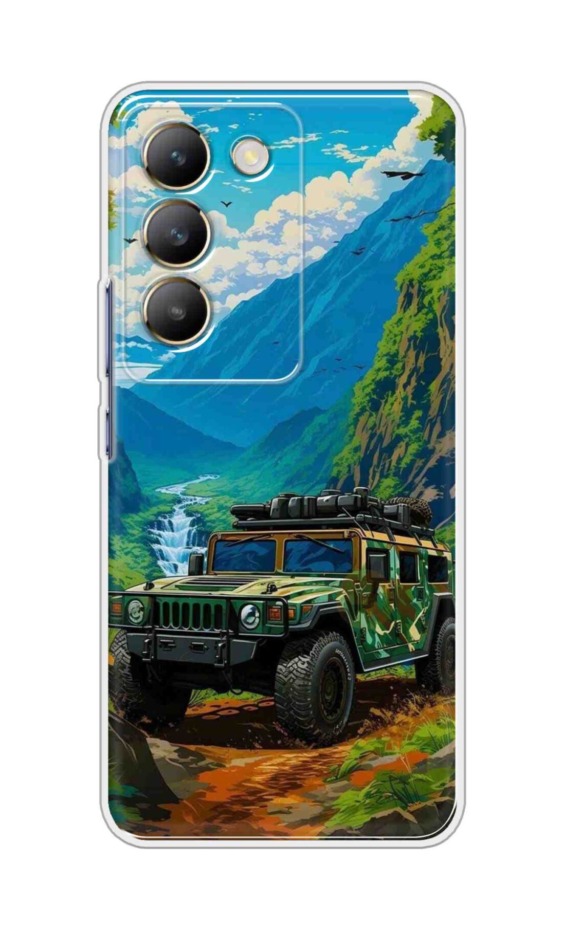 Coberta Back Cover For Realme V60 Pro Back Cover Stylish Case - Suv Car with Prefect Nature Design D16487