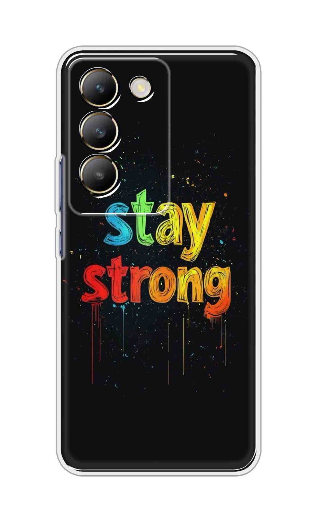 Coberta Back Cover For Realme 14x 5G Back Cover Stylish Case - Stay Strong in Black Design D16558
