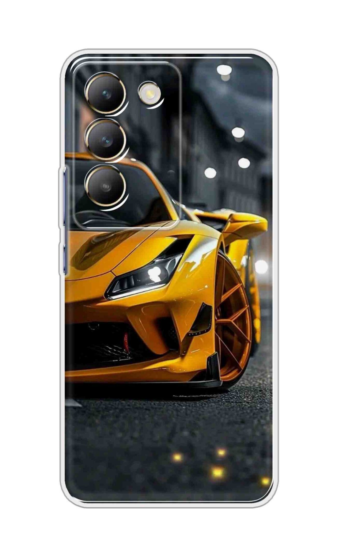 Coberta Back Cover For Realme V60 Pro Back Cover Stylish Case - Orange Modified Car Design D16600