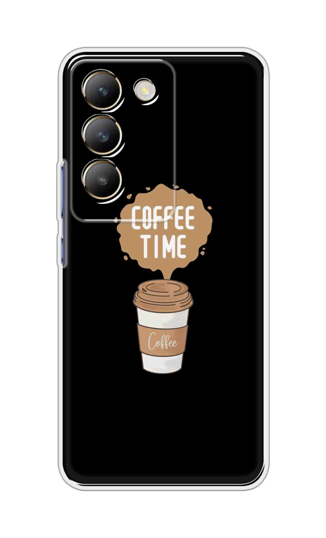 Coberta Back Cover For Realme 14x 5G Back Cover Stylish Case - Coffee Time in Black Design D16647