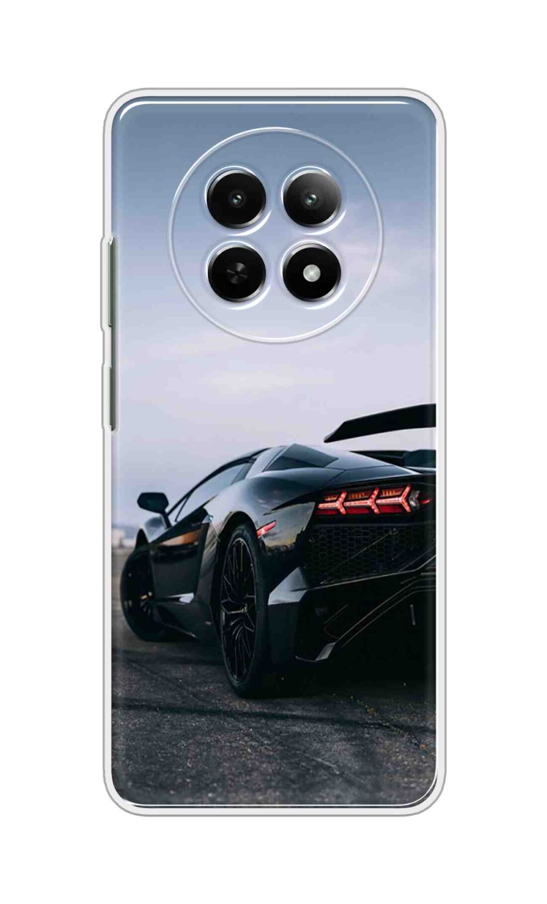 Printed TPU Back Cover For Realme 14 Pro Lite 5G - Black Car Break Light Design D12936