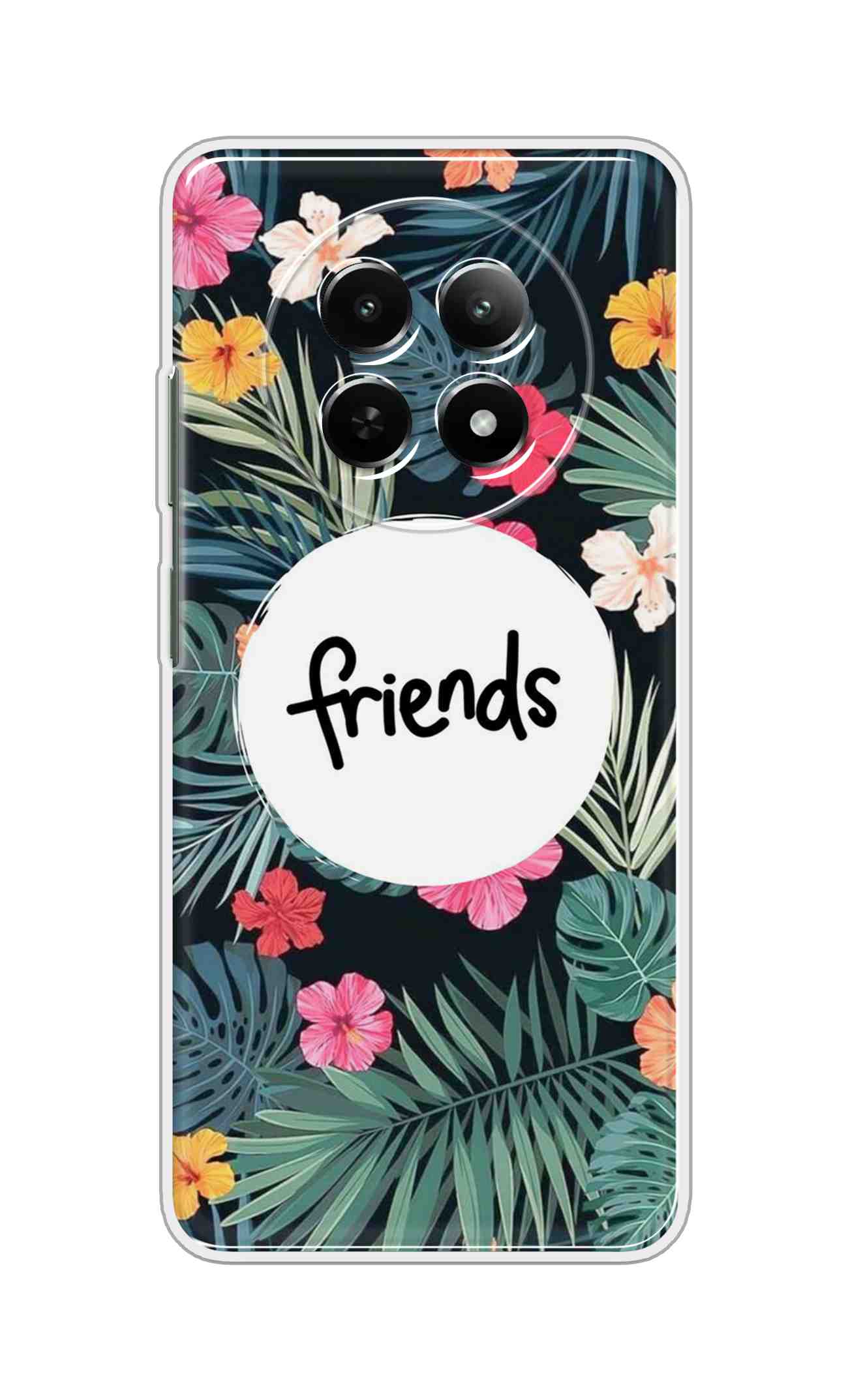 Printed TPU Back Cover For Realme 14 Pro Lite 5G - Friends on Flowers Design D16253