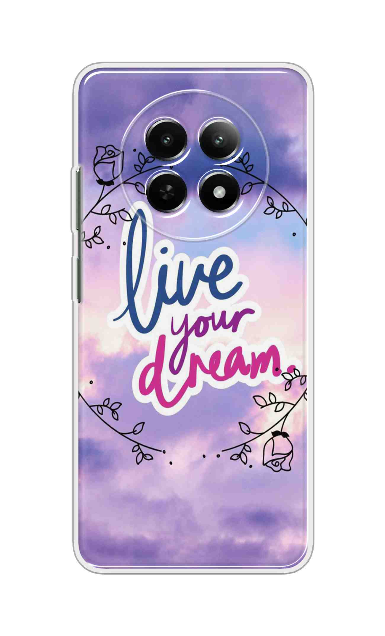 Printed TPU Back Cover For Realme 14 Pro Lite 5G - Quote Live Your Dream D16264