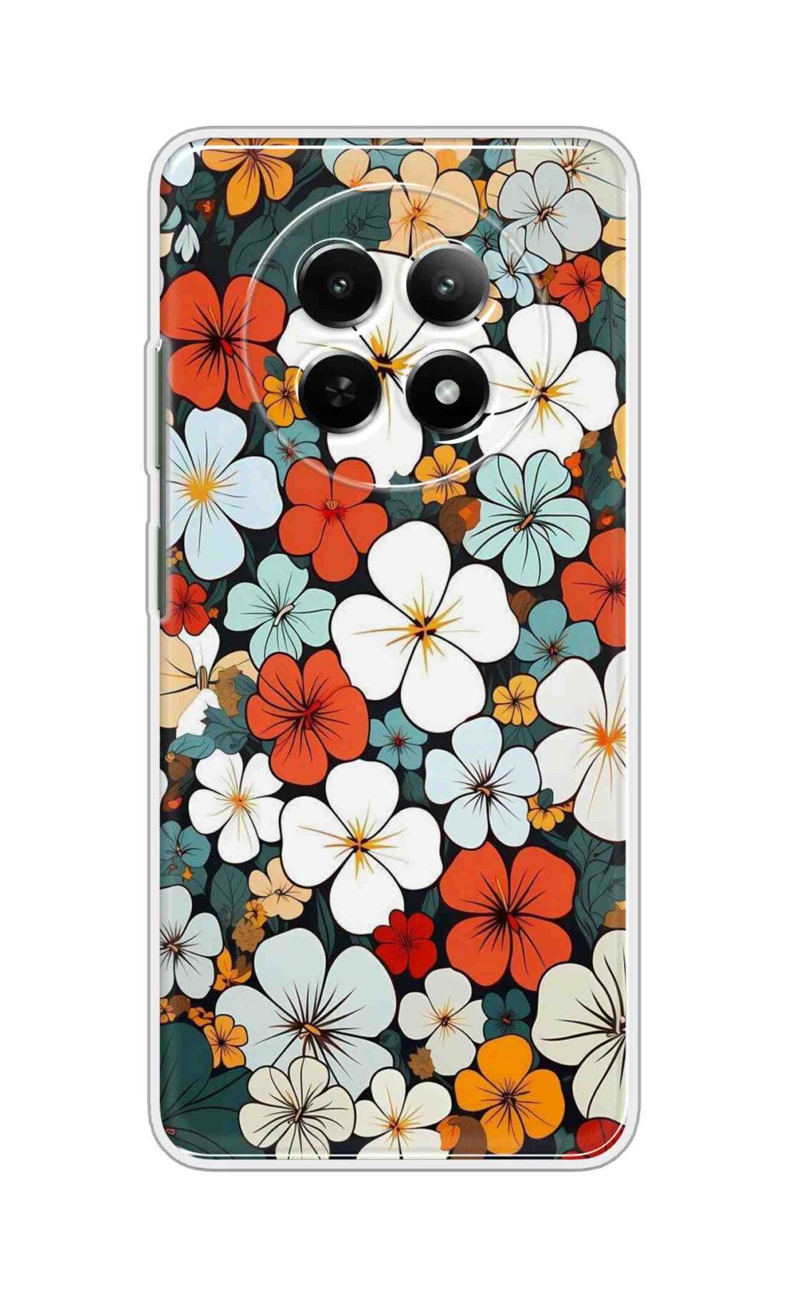 Printed TPU Back Cover For Realme 14 Pro Lite 5G - Bright Small Big Floral D16484