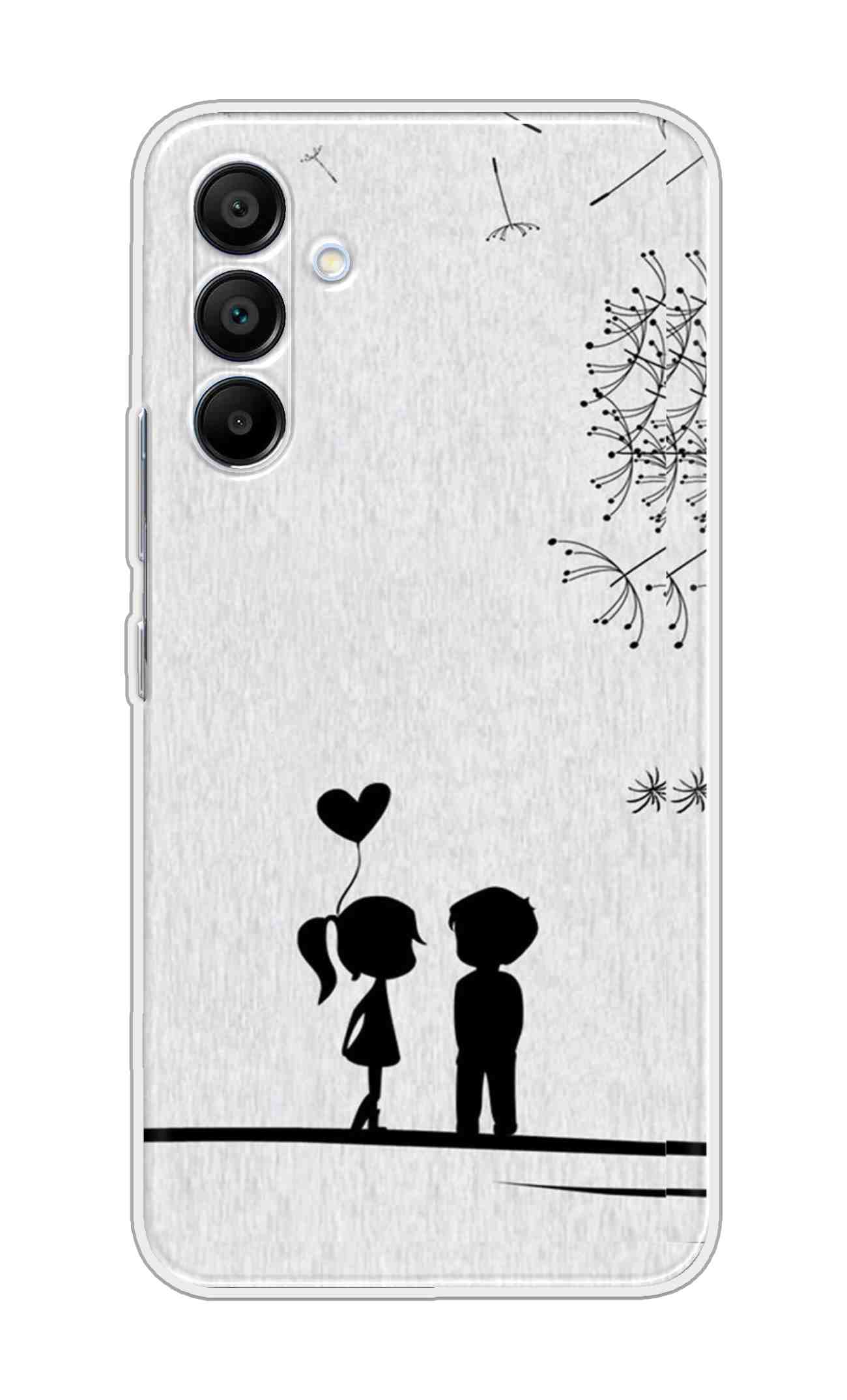 Printed TPU Back Cover For Samsung Galaxy A36 5G - Girl Boy Gift Love on White Background D11018