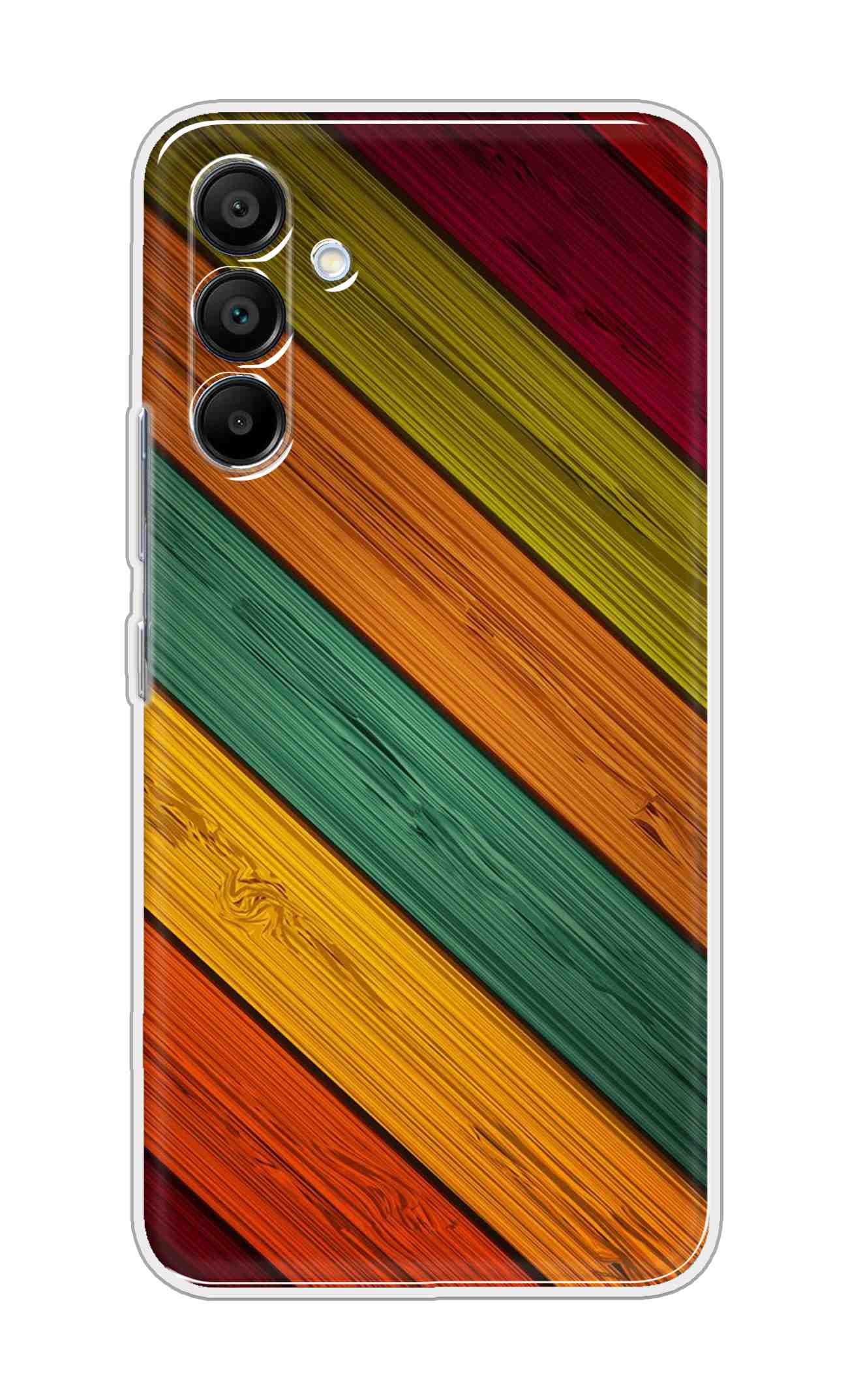 Printed TPU Back Cover For Samsung Galaxy A36 5G - Multicolour Wooden Design D11021