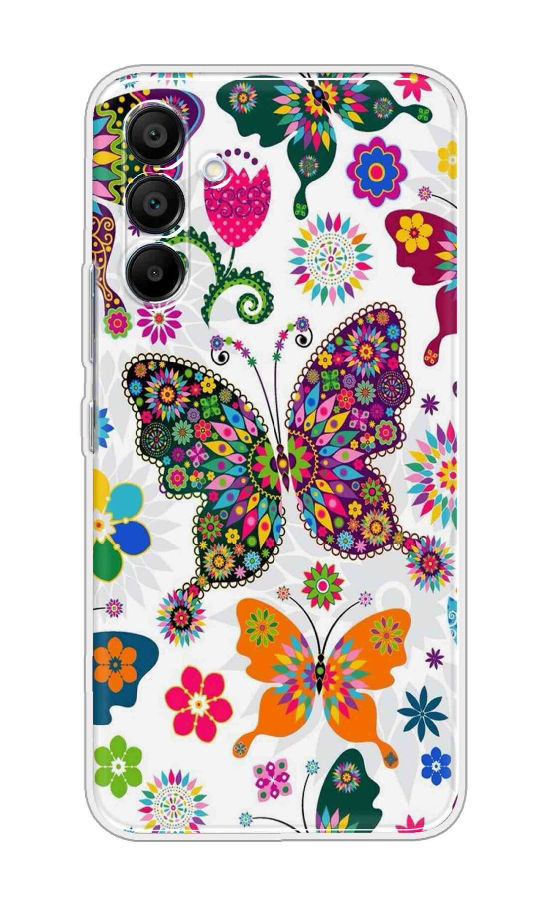 Printed TPU Back Cover For Samsung Galaxy M16 5G - Colourful Butterflies D11038