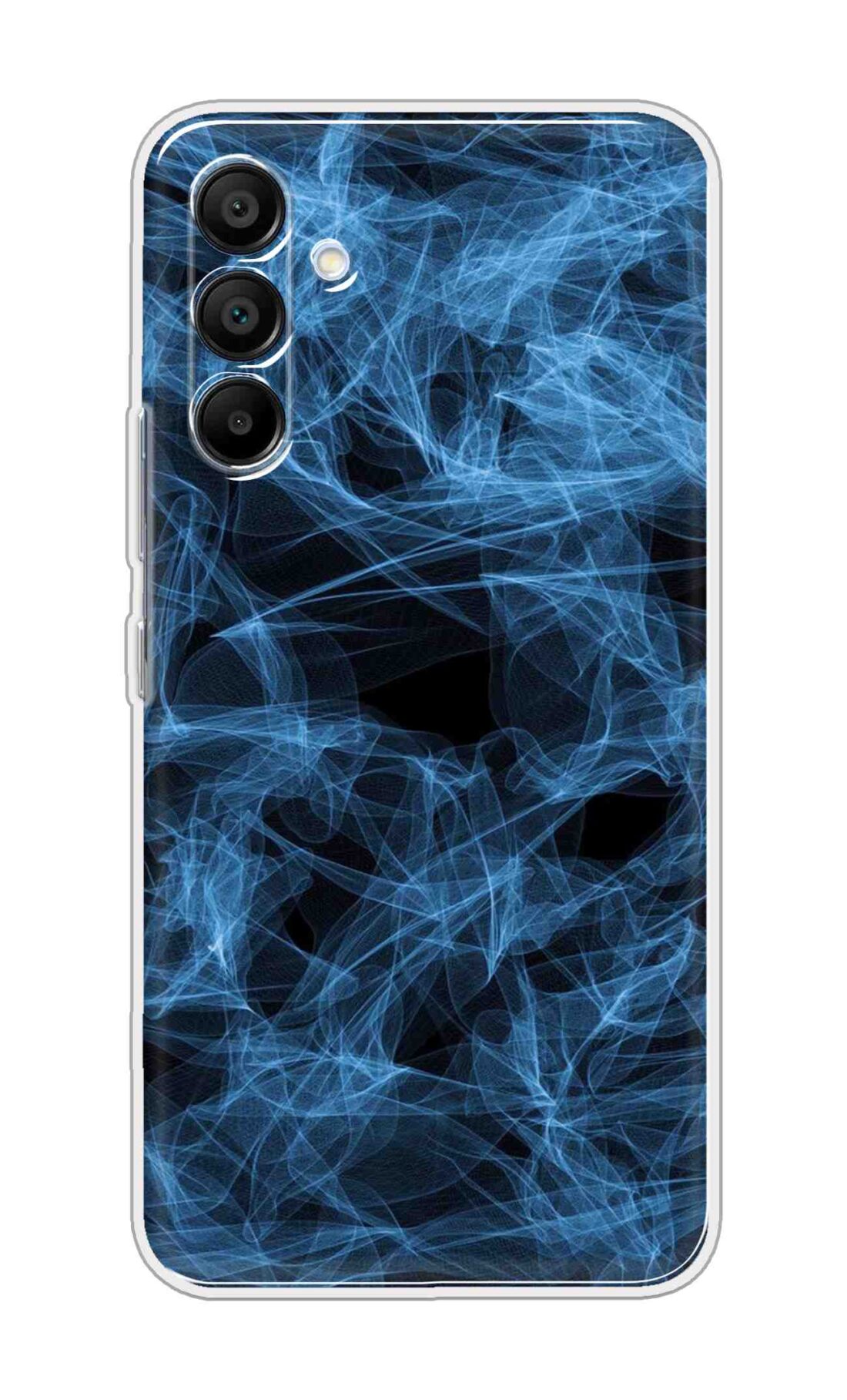 Printed TPU Back Cover For Samsung Galaxy M16 5G - Black Blue Smoke Design D11824