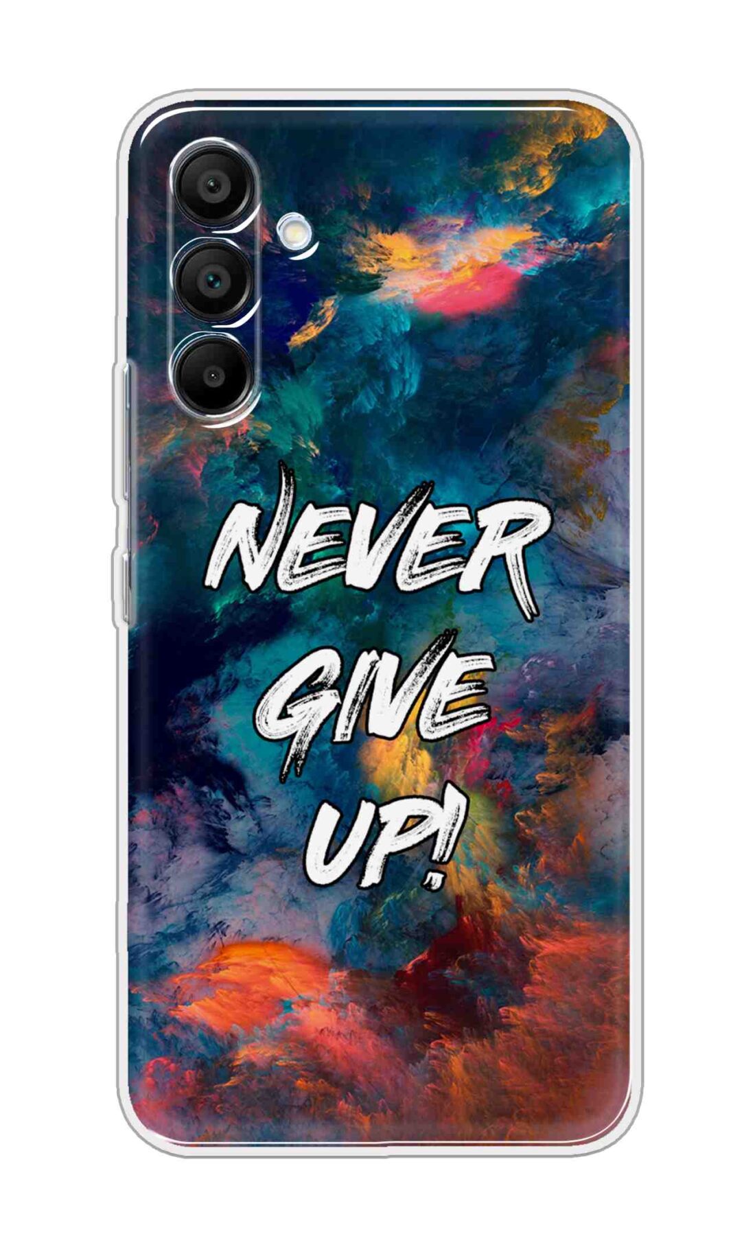 Printed TPU Back Cover For Samsung Galaxy M16 5G - Quote Never Give Up On Colorstorm D11928