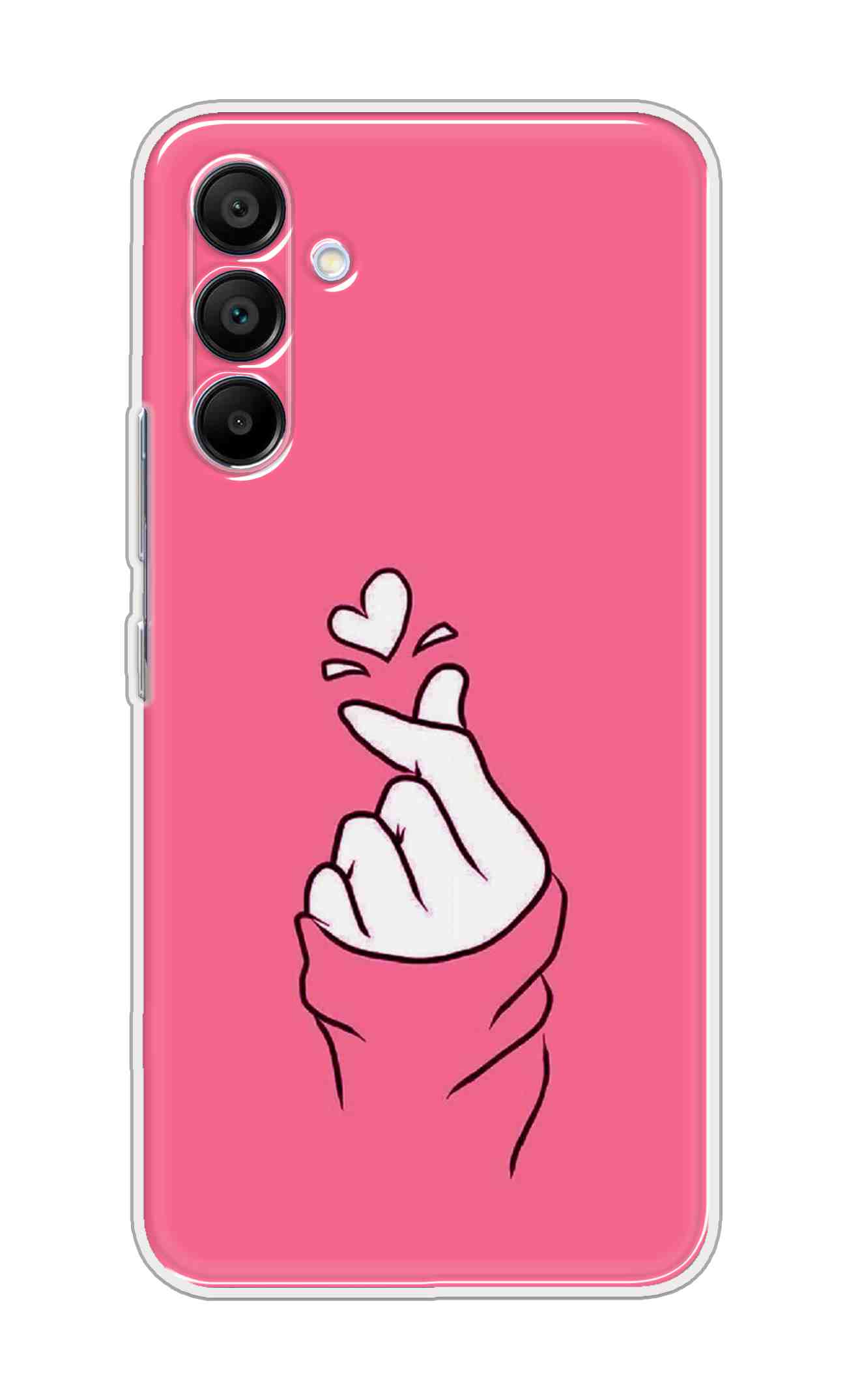 Printed TPU Back Cover For Samsung Galaxy A36 5G - Pink Korean Heart D11965