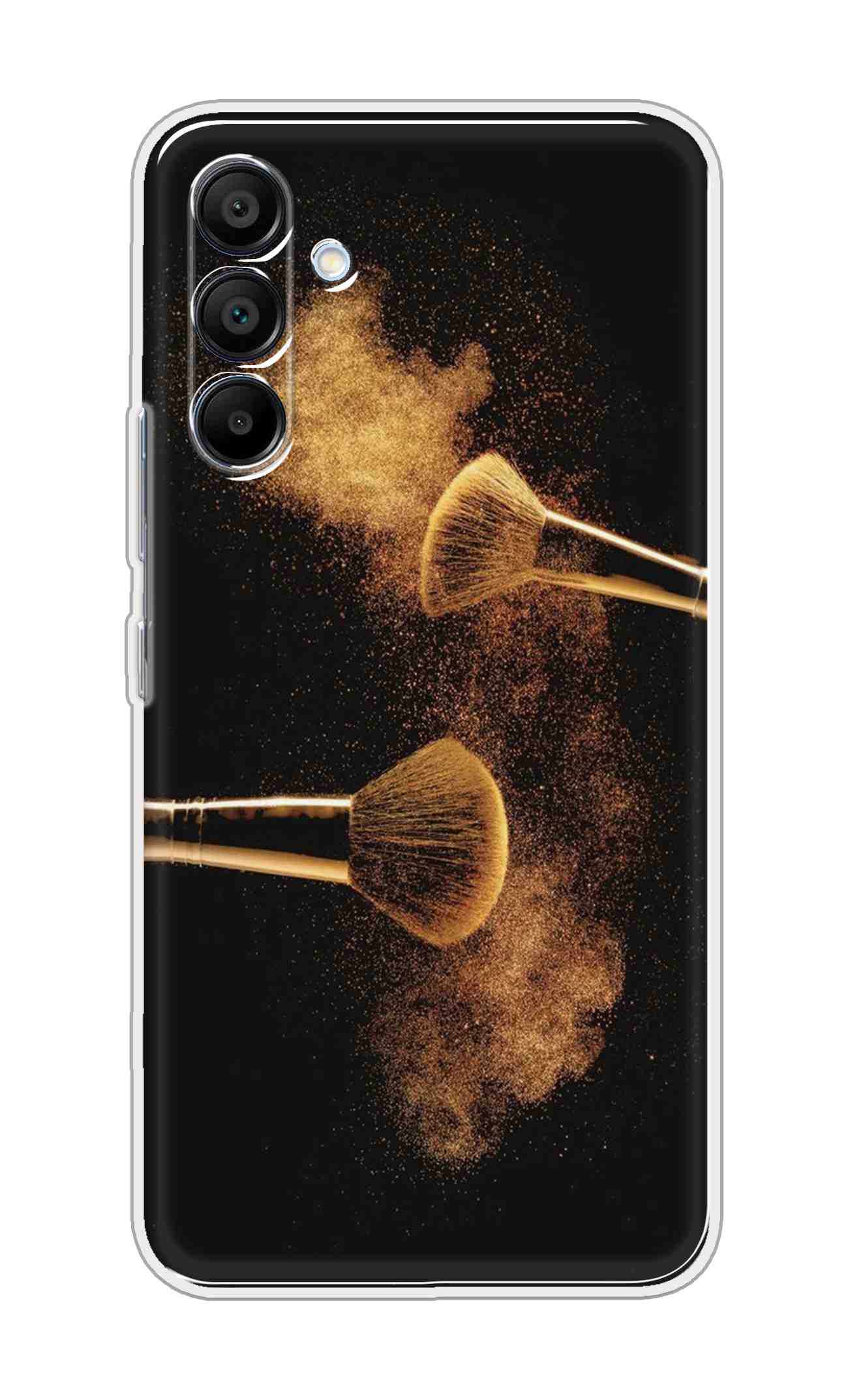 Printed TPU Back Cover For Samsung Galaxy A26 5G - Makeup Brushes Golden D12245