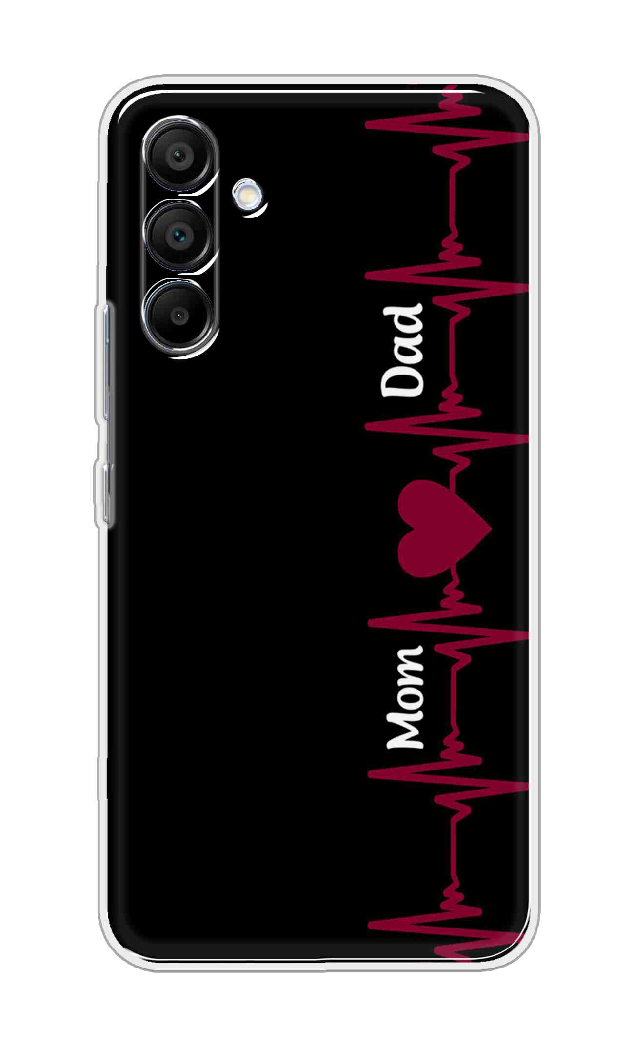 Printed TPU Back Cover For Samsung Galaxy A36 5G - Mom and Dad Design Red And White D12490