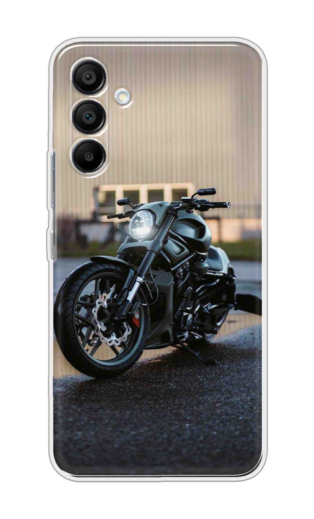 Printed TPU Back Cover For Samsung Galaxy A56 5G - Black Bike Design D12946