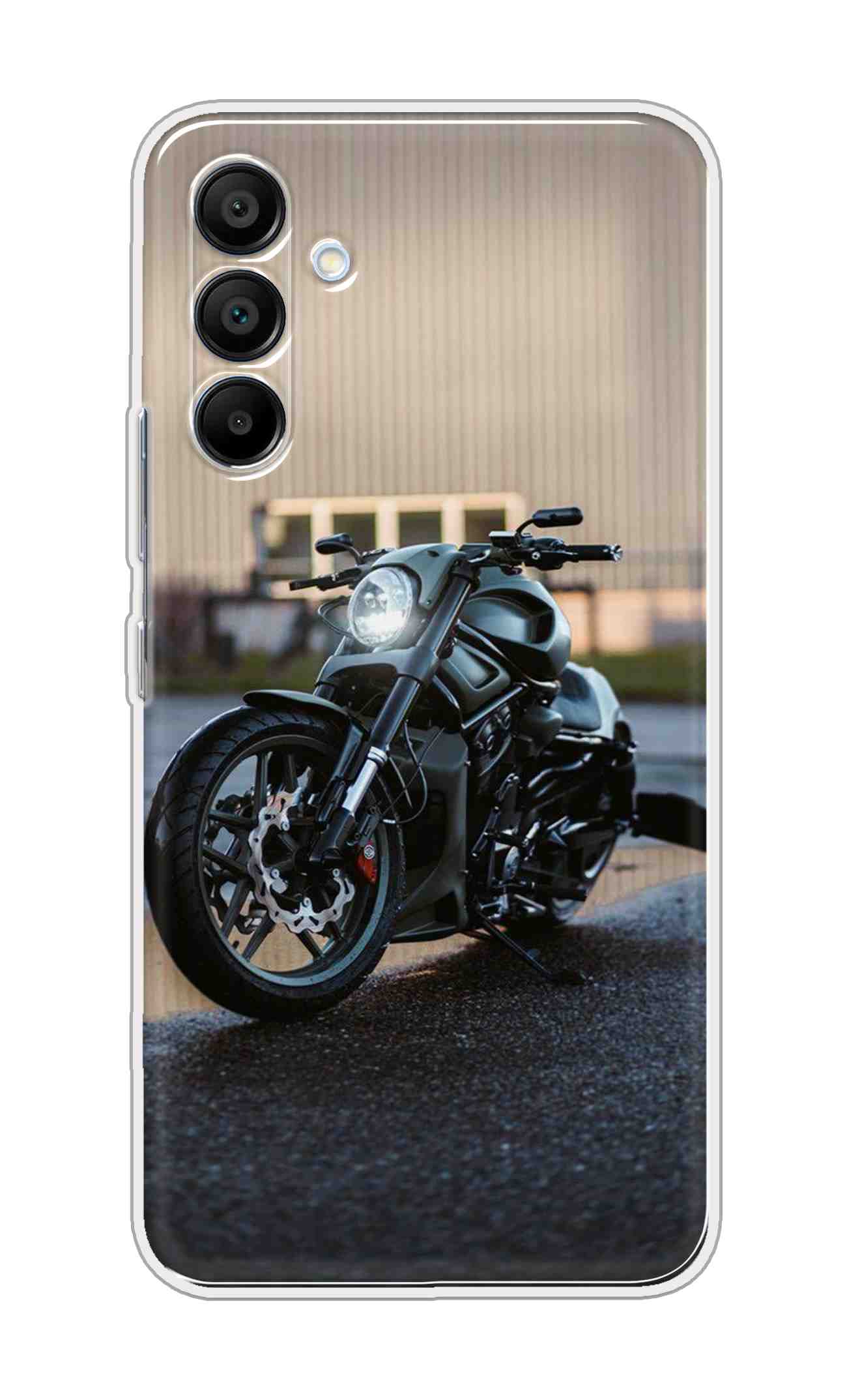 Printed TPU Back Cover For Samsung Galaxy A56 5G - Black Bike Design D12946