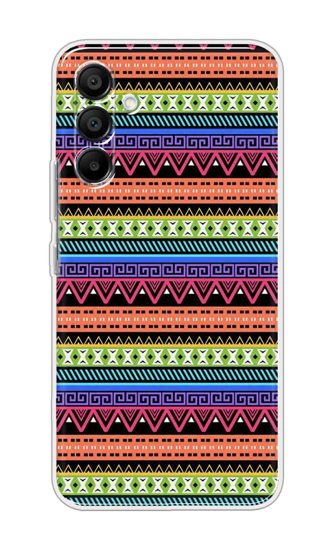 Printed TPU Back Cover For Samsung Galaxy A36 5G - Multicolor Neat colorful tribal Pattern D13125