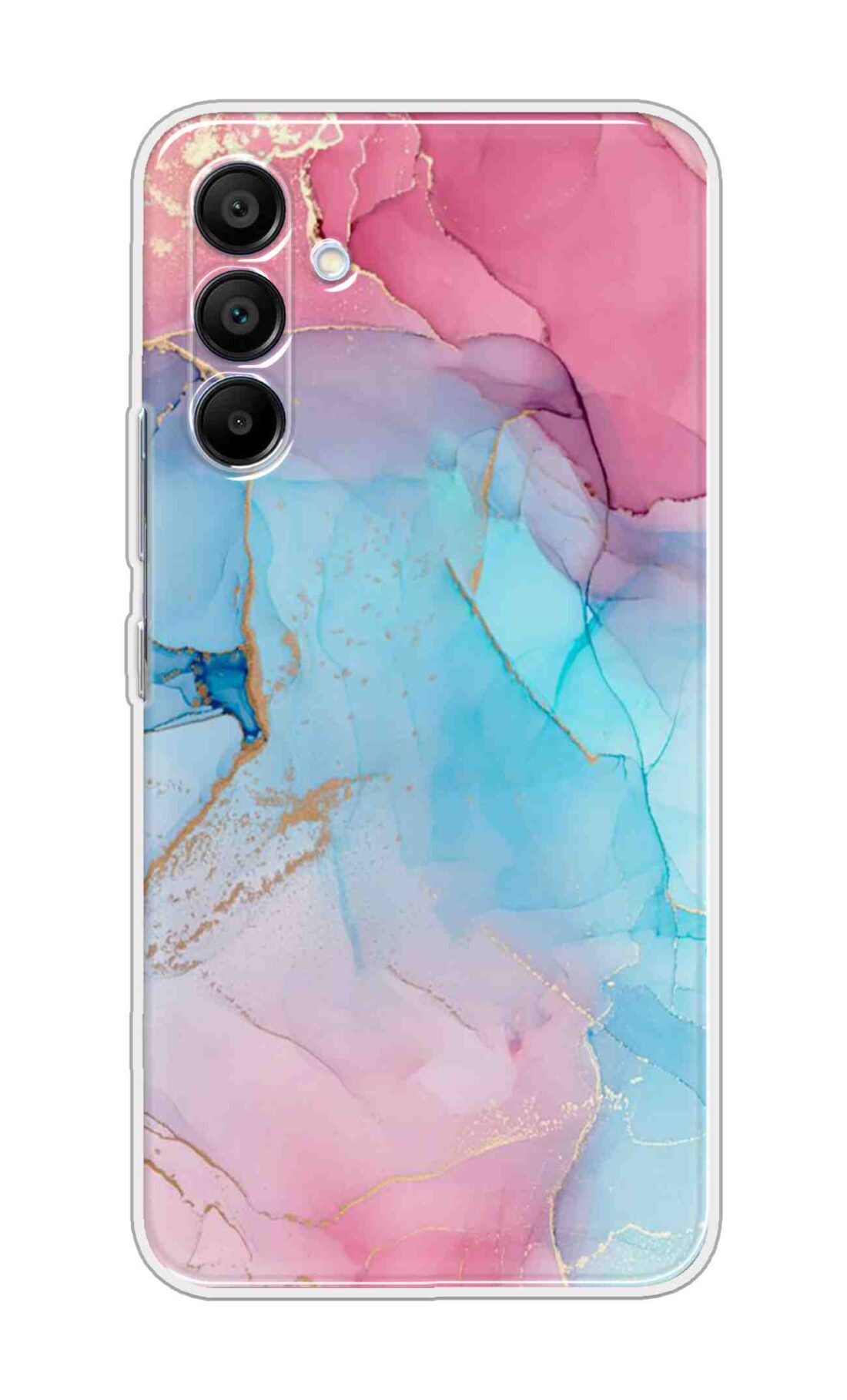 Printed TPU Back Cover For Samsung Galaxy A36 5G - Pink Blue Paint Abstract D13670