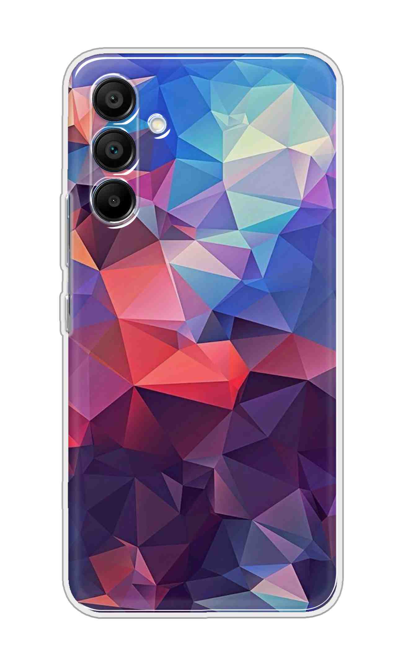 Printed TPU Back Cover For Samsung Galaxy A56 5G - Purple Red Daimonds Design D14958