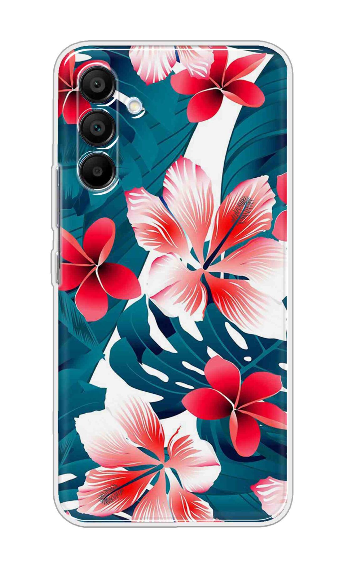 Printed TPU Back Cover For Samsung Galaxy A56 5G - Red Flowers Design D15033