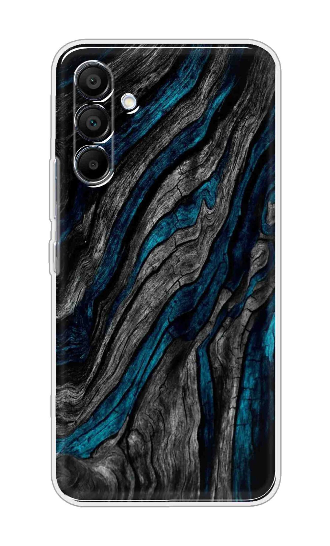 Printed TPU Back Cover For Samsung Galaxy M16 5G - Blue and Grey Broken Mountain Waves D16028