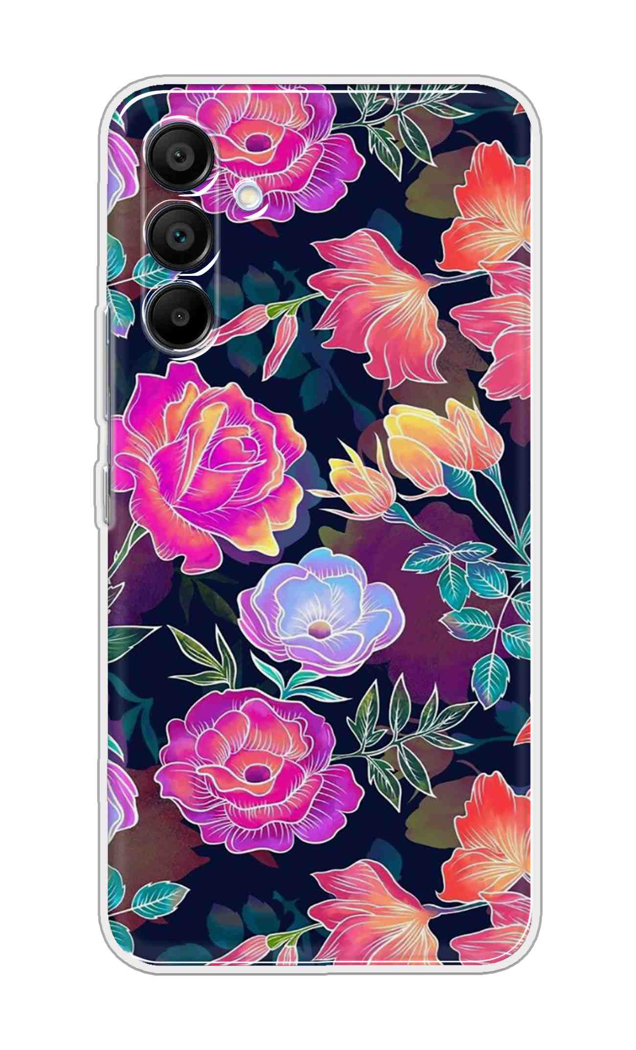Printed TPU Back Cover For Samsung Galaxy M16 5G - Big Flowers Floral D16074