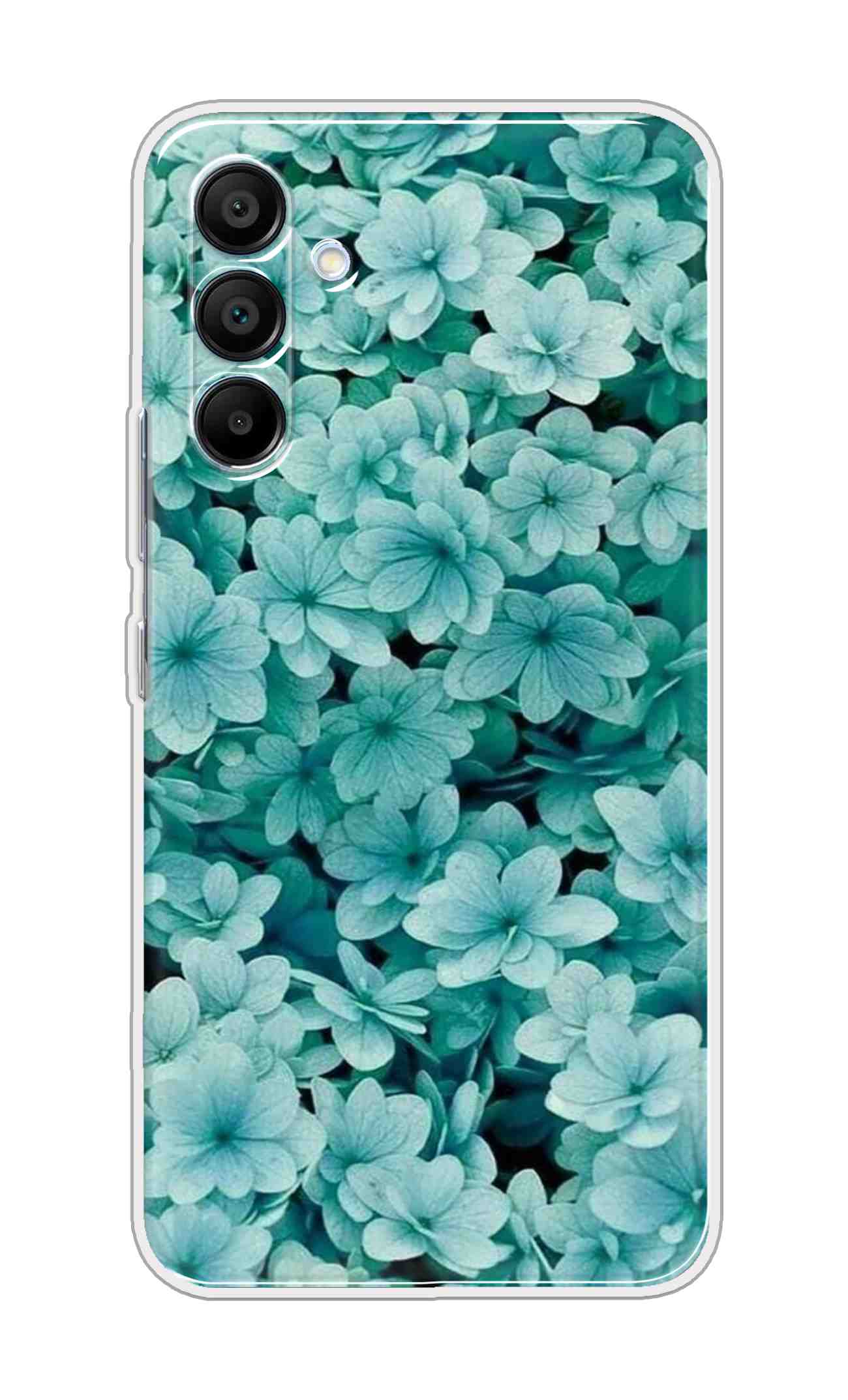 Printed TPU Back Cover For Samsung Galaxy A36 5G - Blue Flowers Design D16128