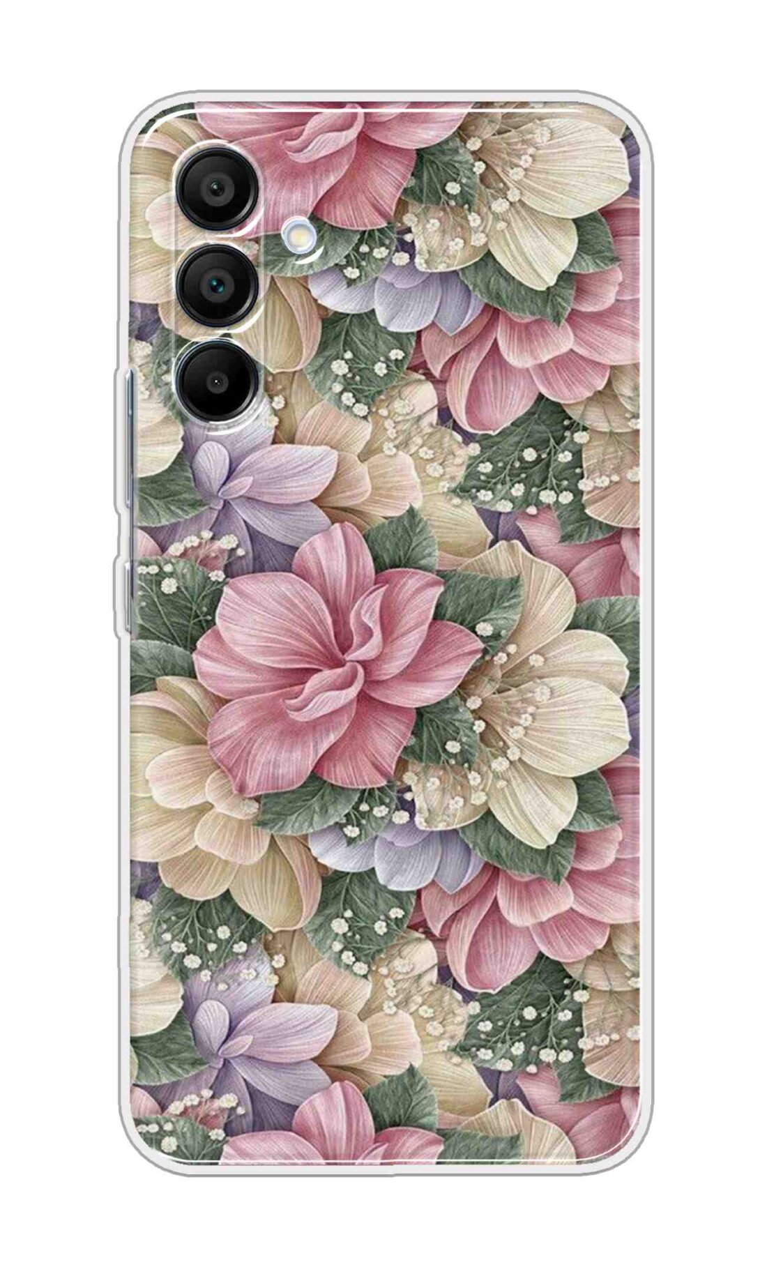 Printed TPU Back Cover For Samsung Galaxy A56 5G - Multi Modern Flowers D16250