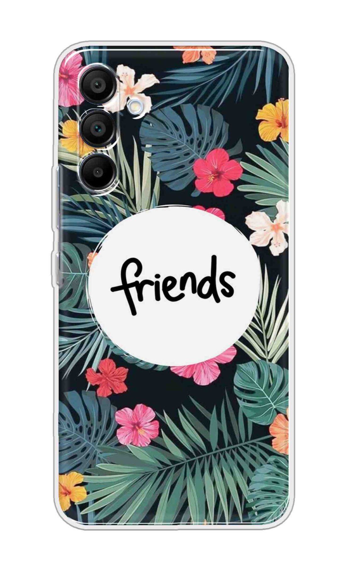 Printed TPU Back Cover For Samsung Galaxy A36 5G - Friends on Flowers Design D16253