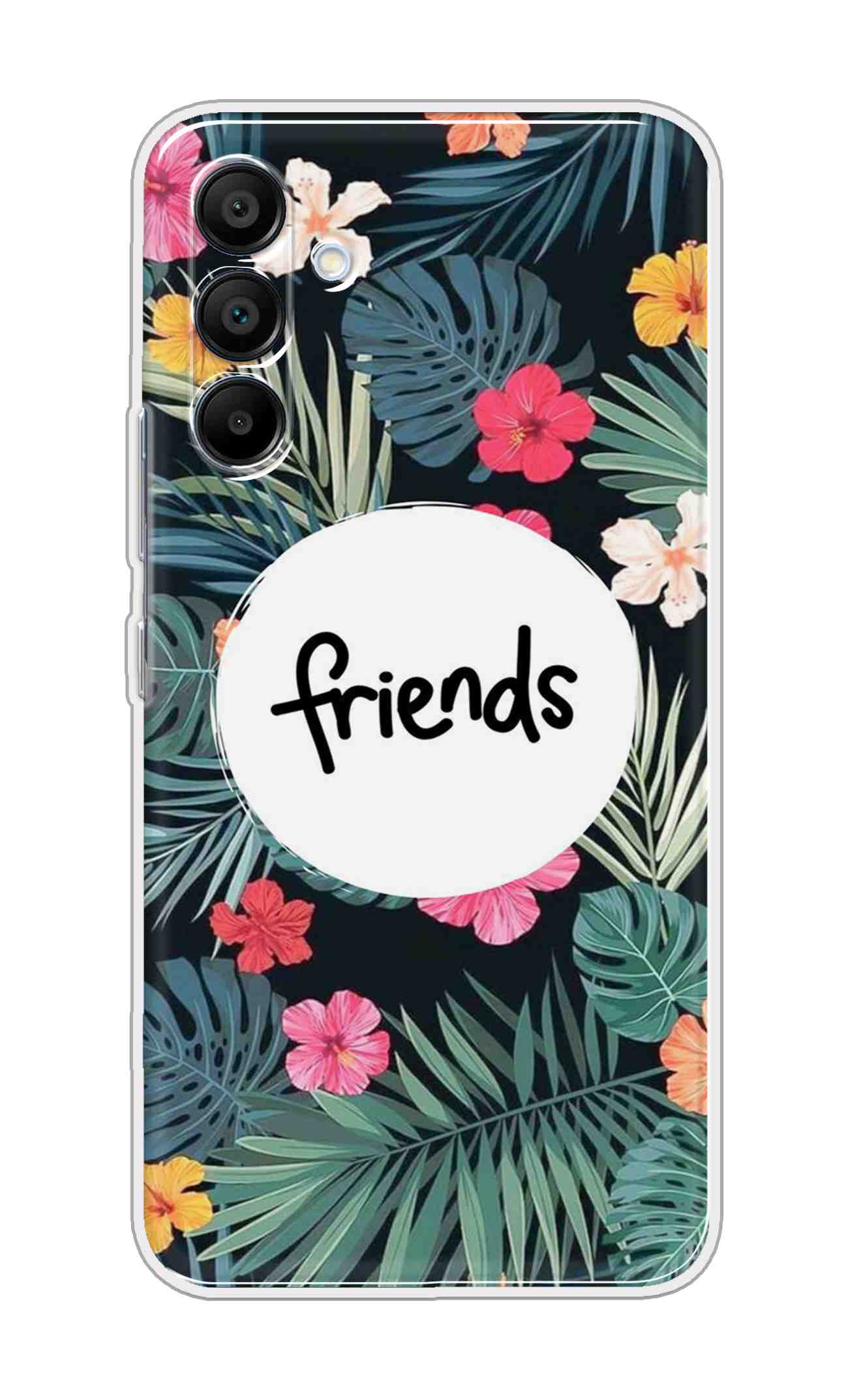 Printed TPU Back Cover For Samsung Galaxy A56 5G - Friends on Flowers Design D16253