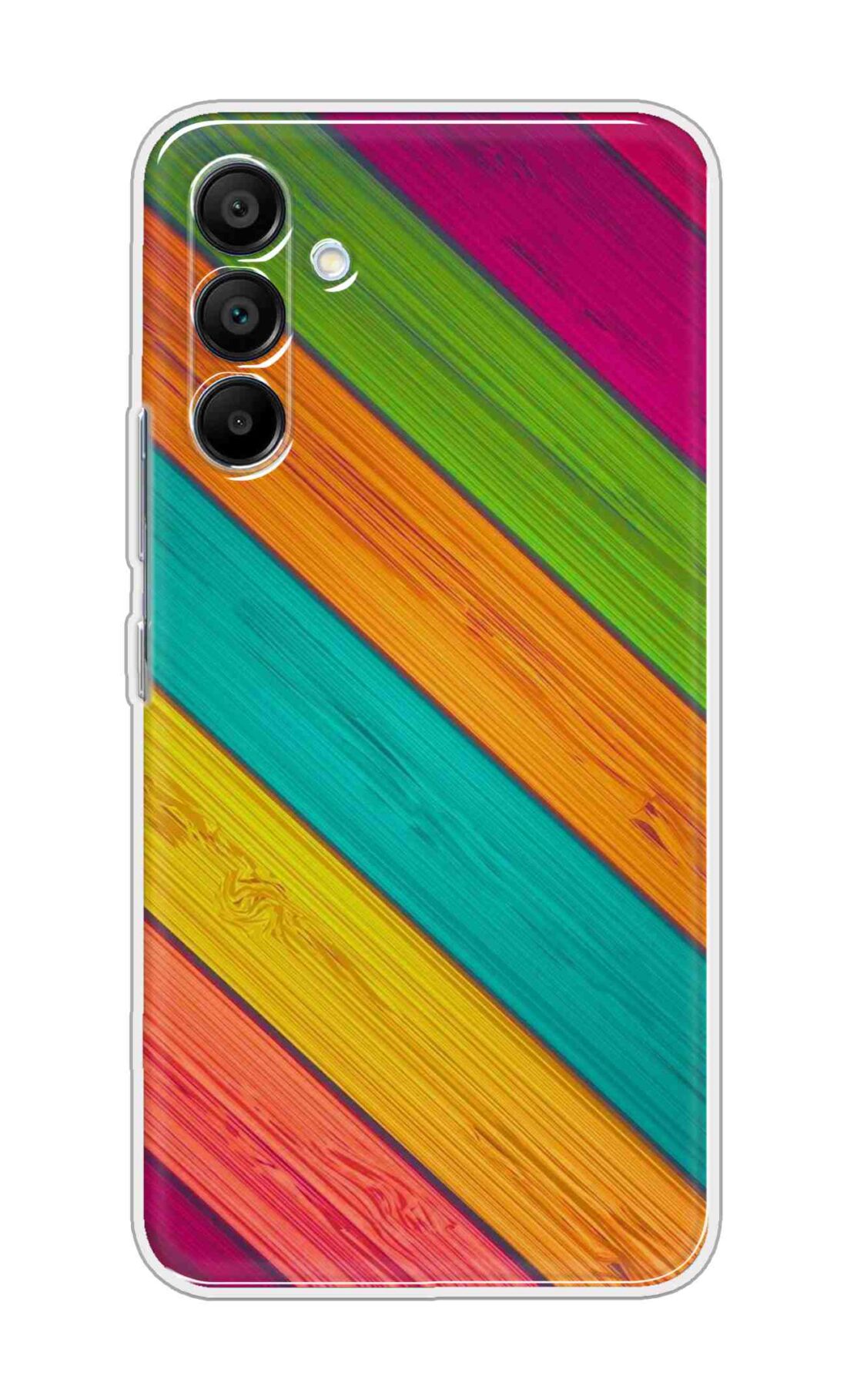 Printed TPU Back Cover For Samsung Galaxy M16 5G - Colourful Wood Design D16434