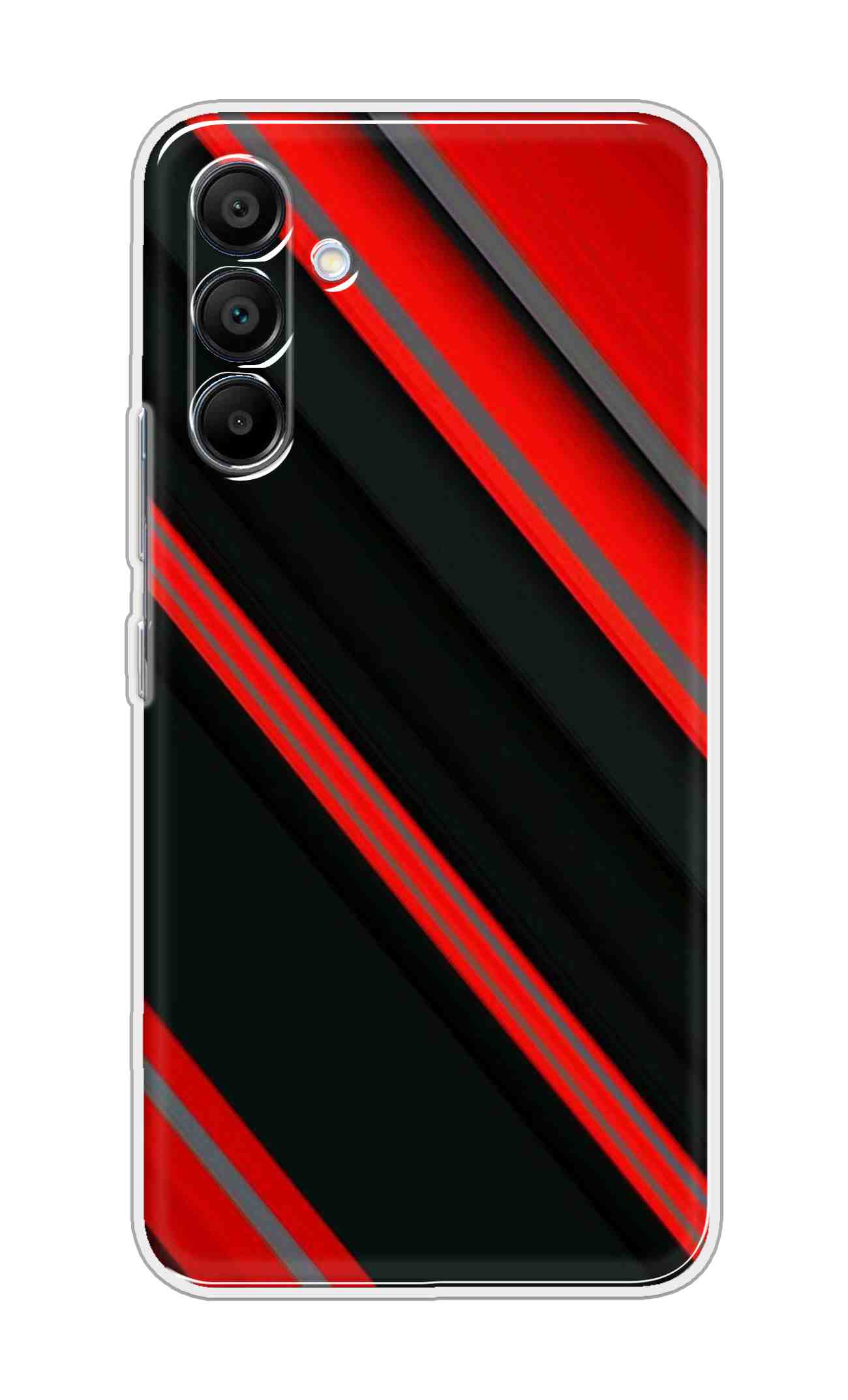 Printed TPU Back Cover For Samsung Galaxy A56 5G - Black red Bright Sporty Design D16461