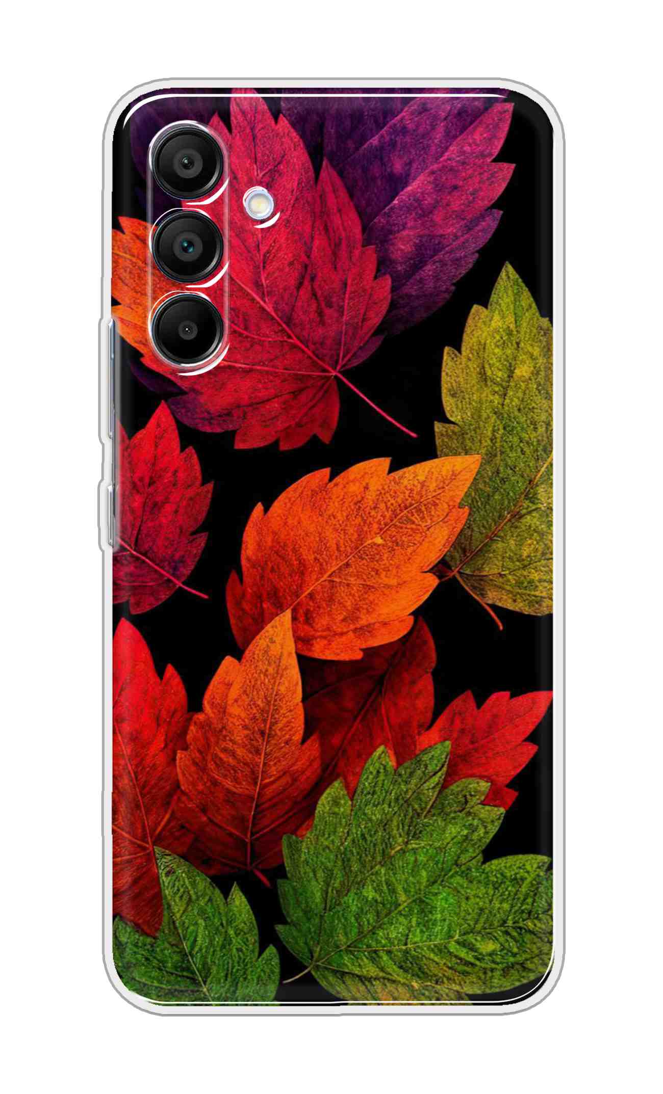 Printed TPU Back Cover For Samsung Galaxy A56 5G - Dark Leafs D16478