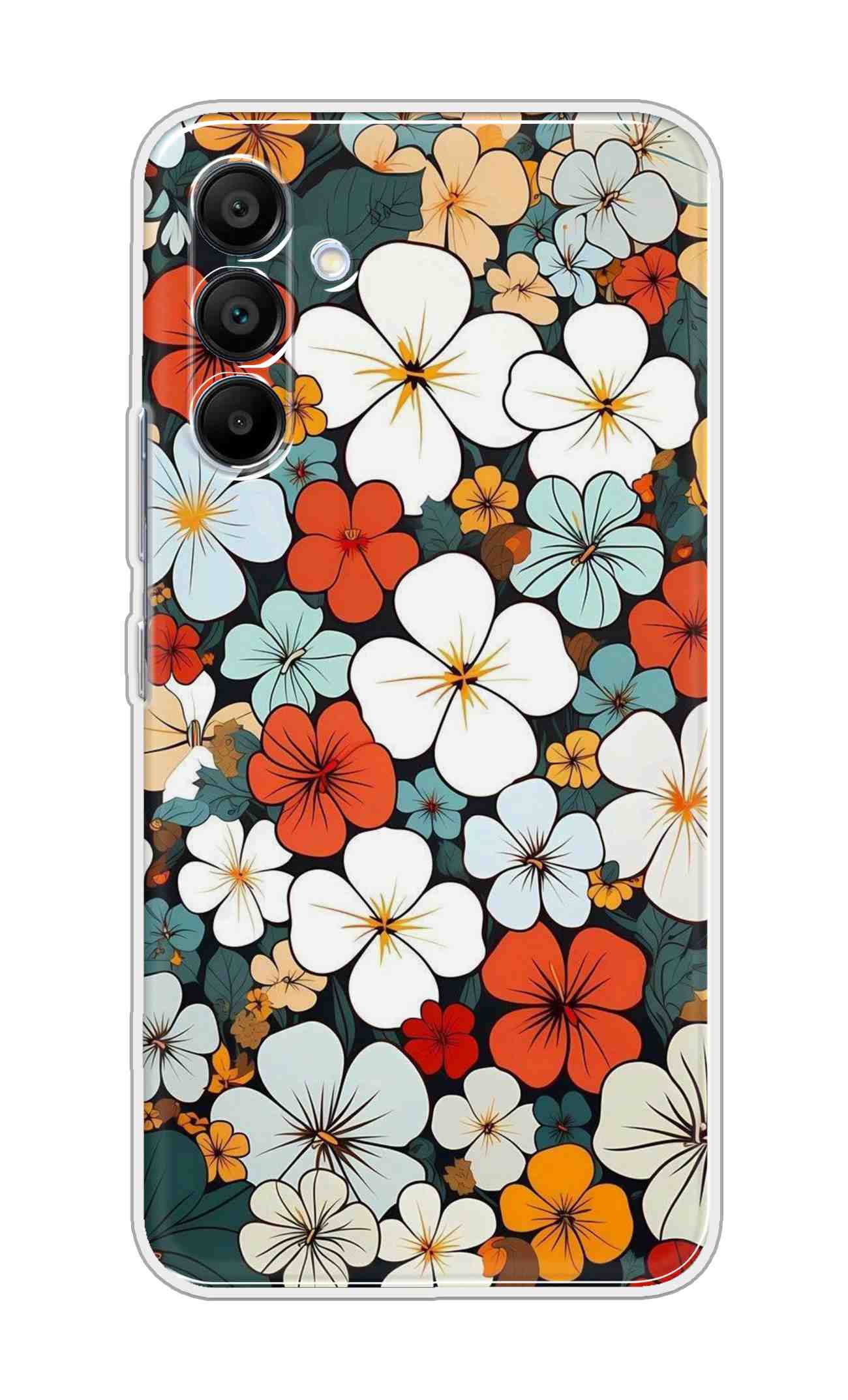 Printed TPU Back Cover For Samsung Galaxy A26 5G - Bright Small Big Floral D16484