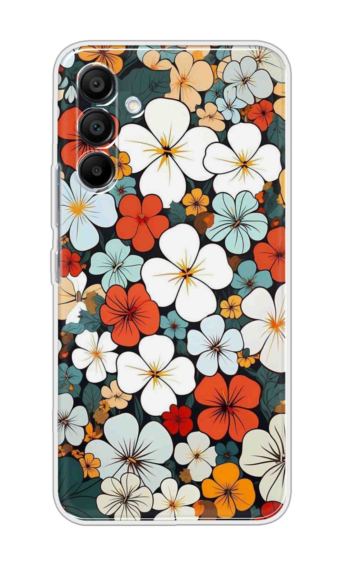 Printed TPU Back Cover For Samsung Galaxy M16 5G - Bright Small Big Floral D16484