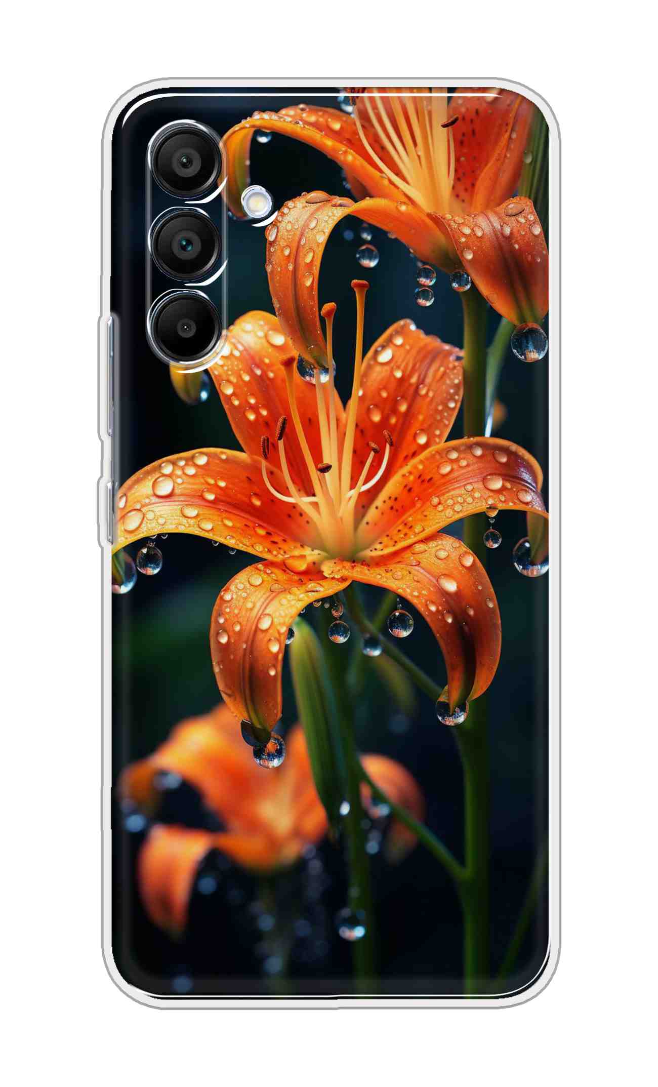 Printed TPU Back Cover For Samsung Galaxy A56 5G - Orange Flower Water D16489