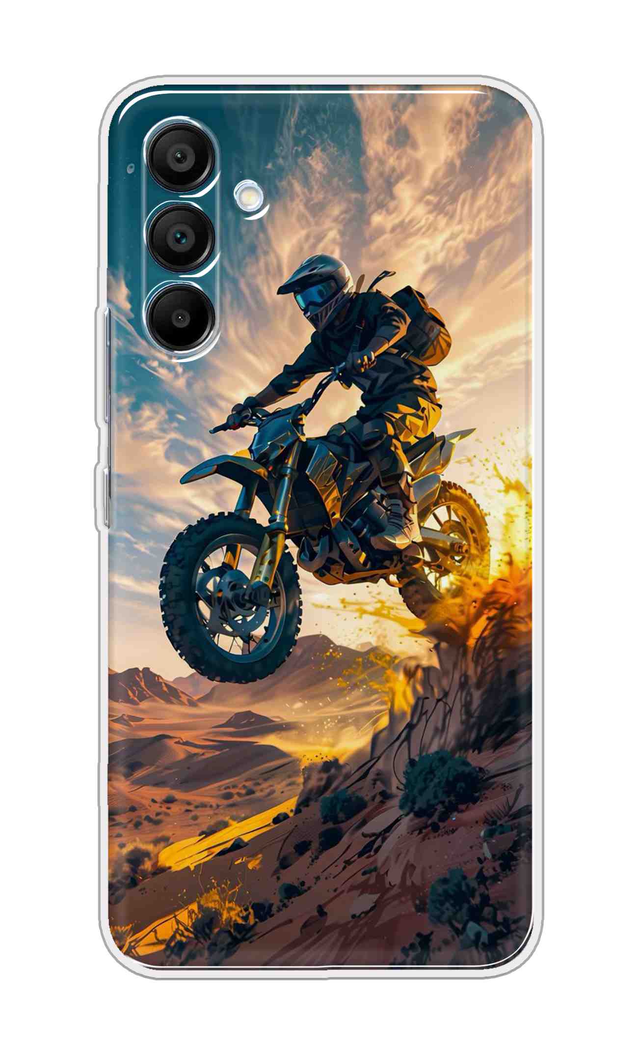 Printed TPU Back Cover For Samsung Galaxy M16 5G - Mountain Bike D16492