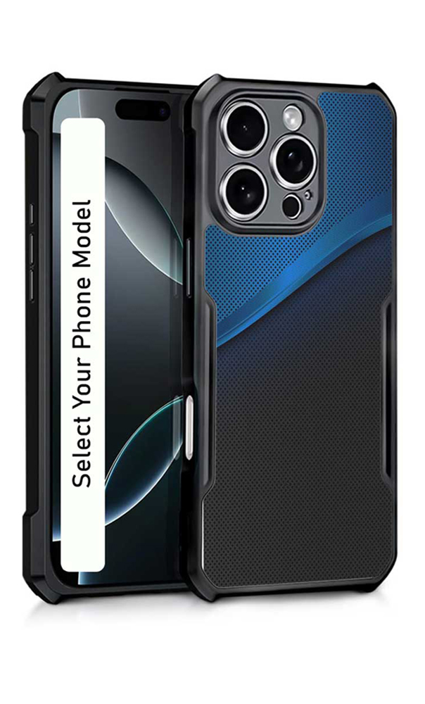 Acrylic Camera Protection Cover D10283 BLK BLU WAVES