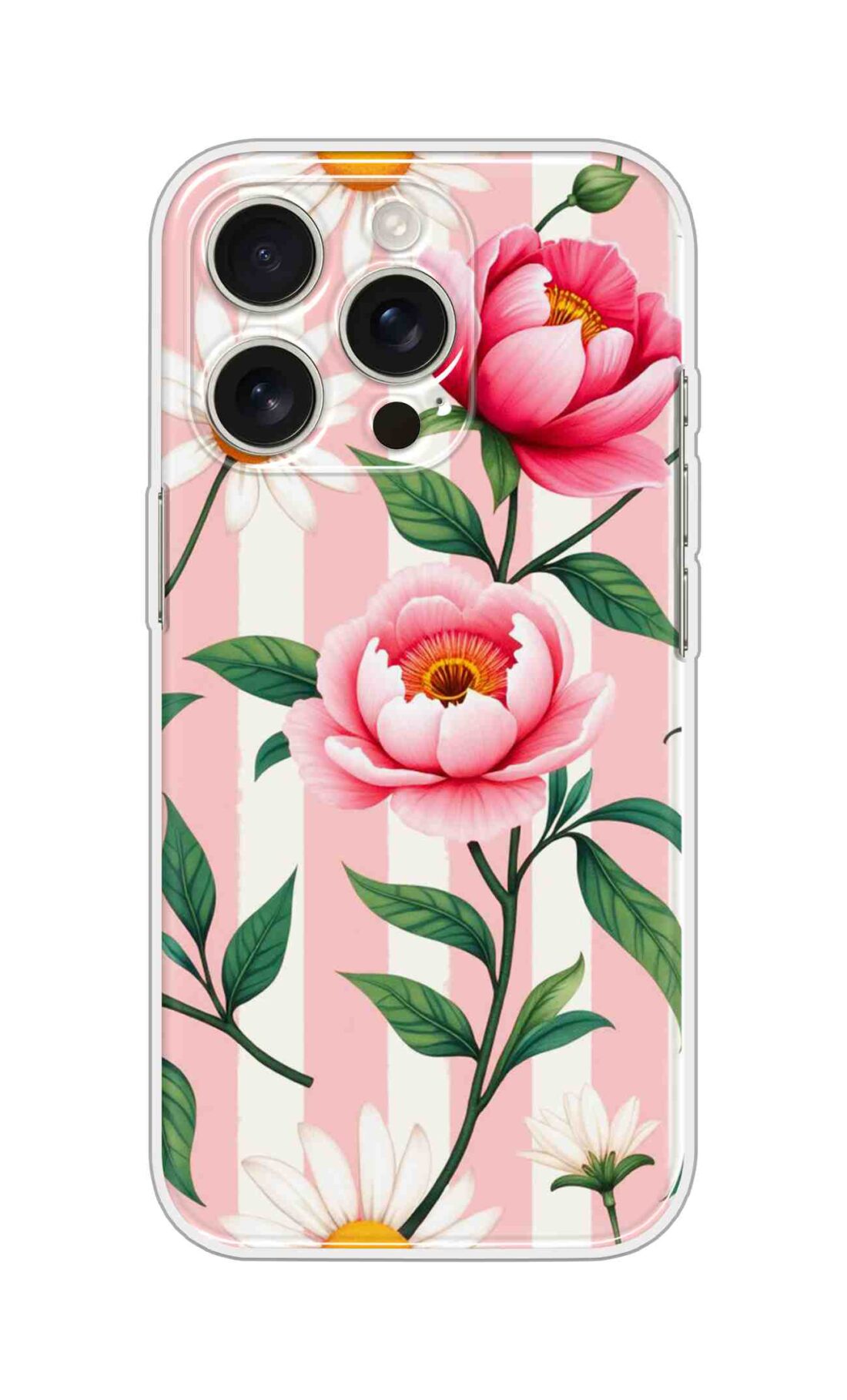 Printed Silicon Cover - Sunflowers And Pink Floral Design D16595
