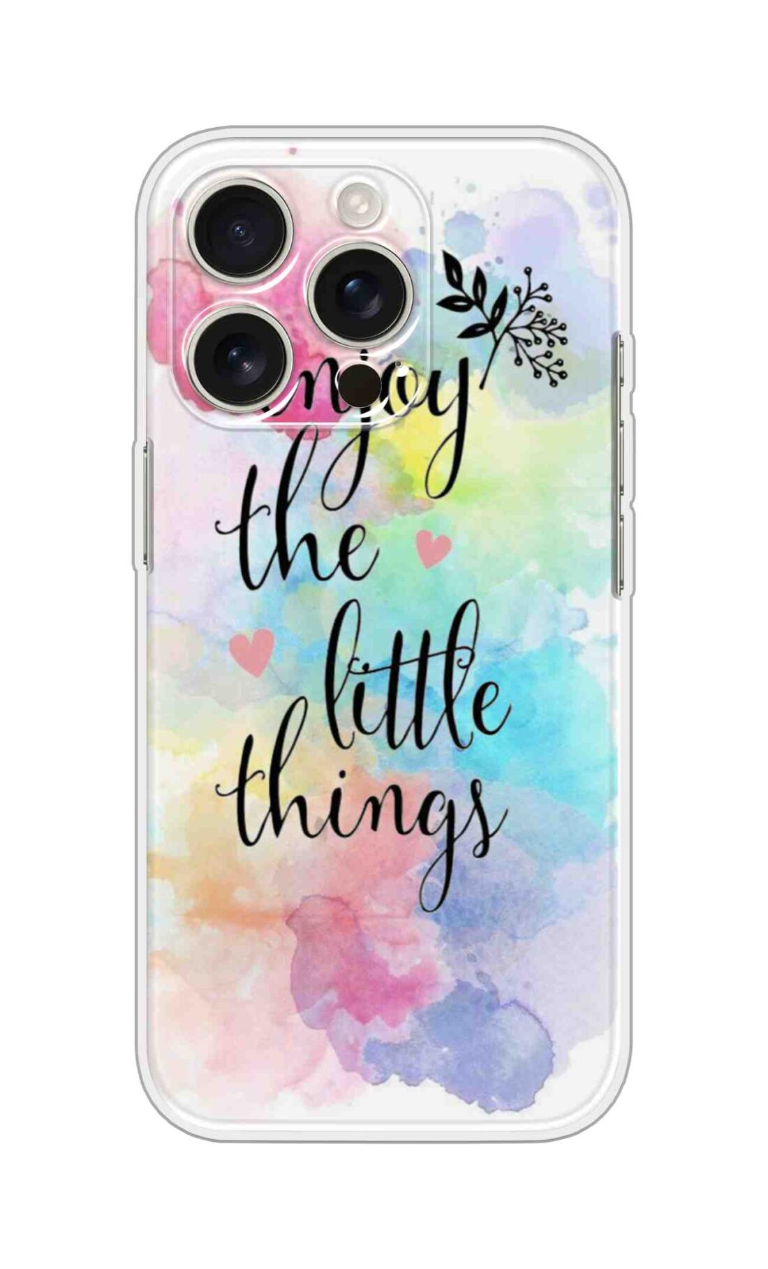 Printed Silicon Cover - Enjoy The Little Things In Holi Colours D16612